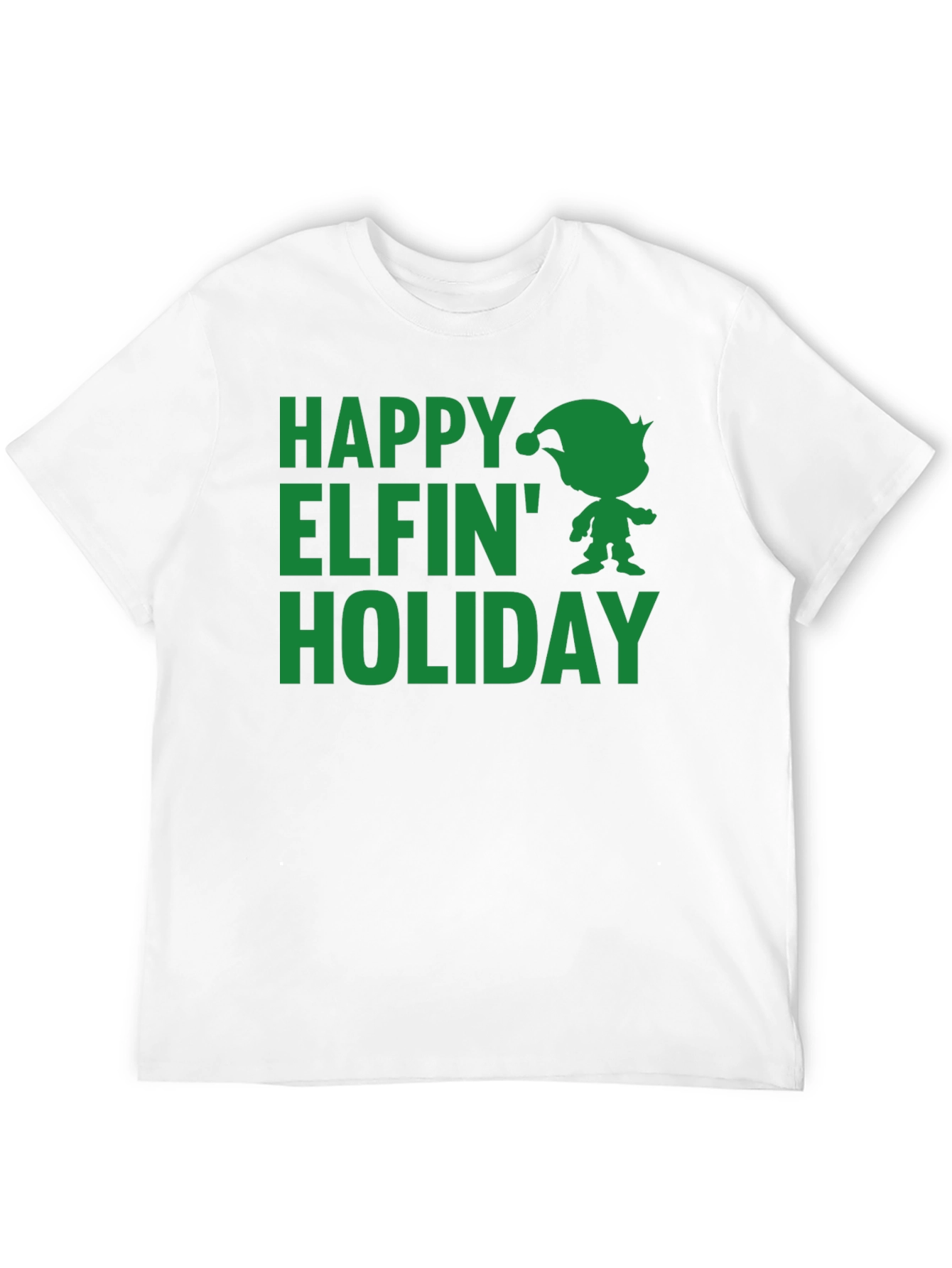 Happy Elfin Holiday Black T-Shirt