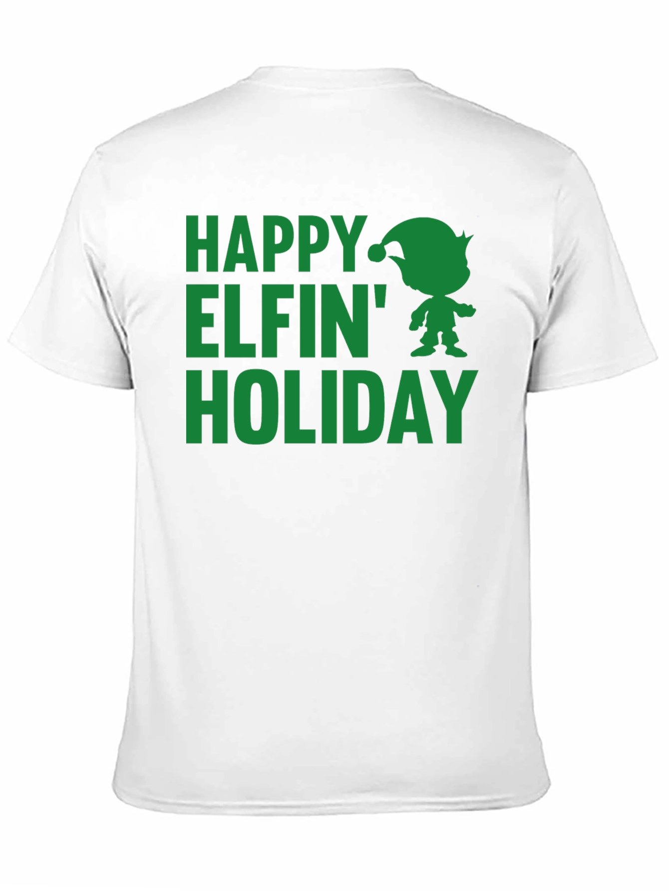 Happy Elfin Holiday Black T-Shirt