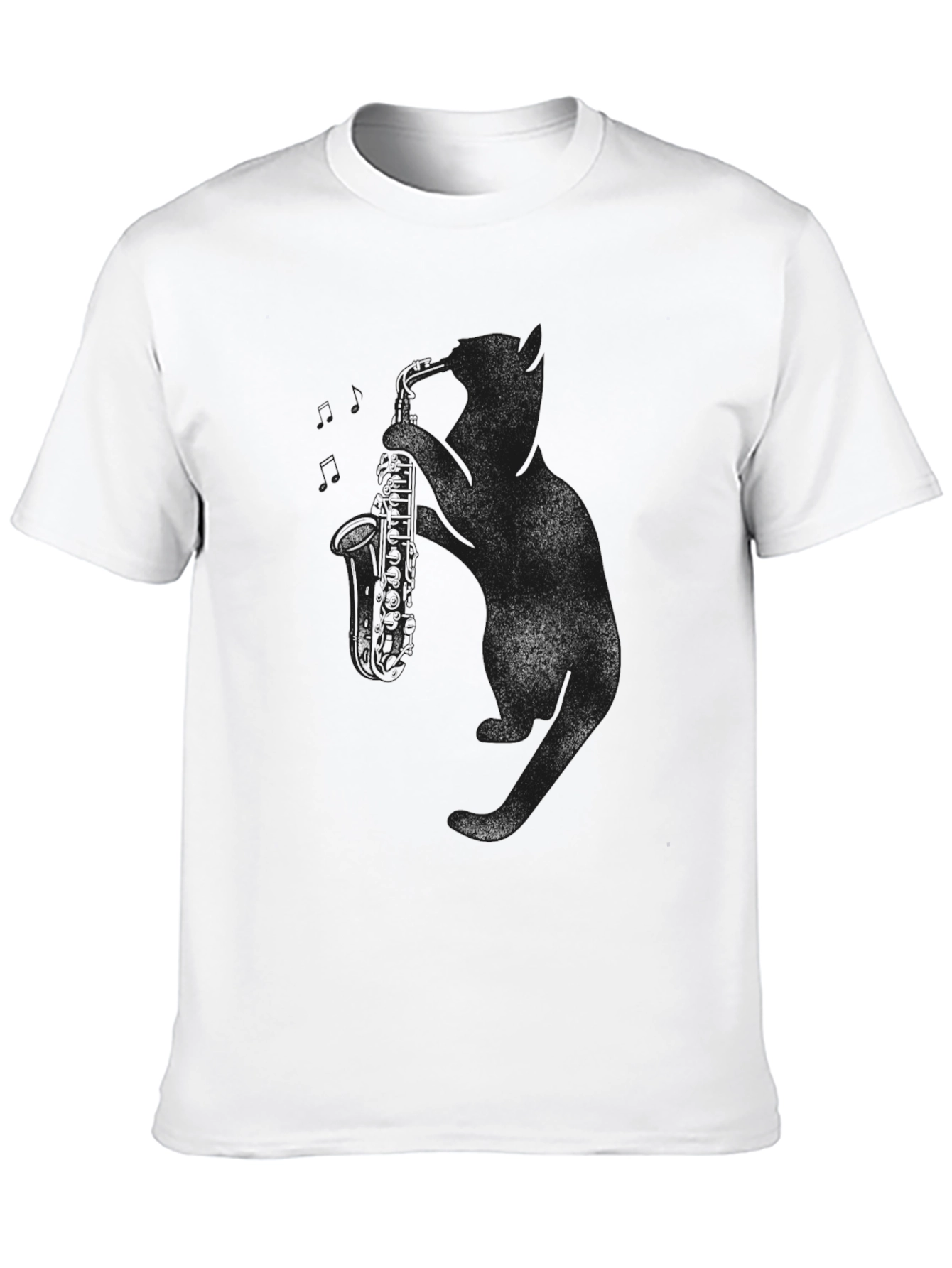 Classic Black Saxophone Silhouette Tee