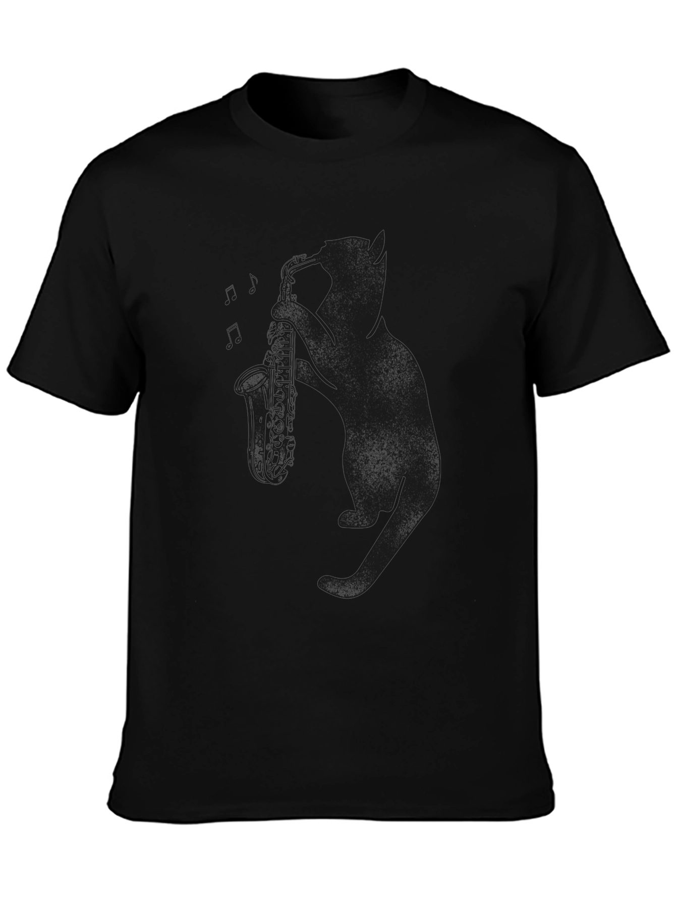 Classic Black Saxophone Silhouette Tee