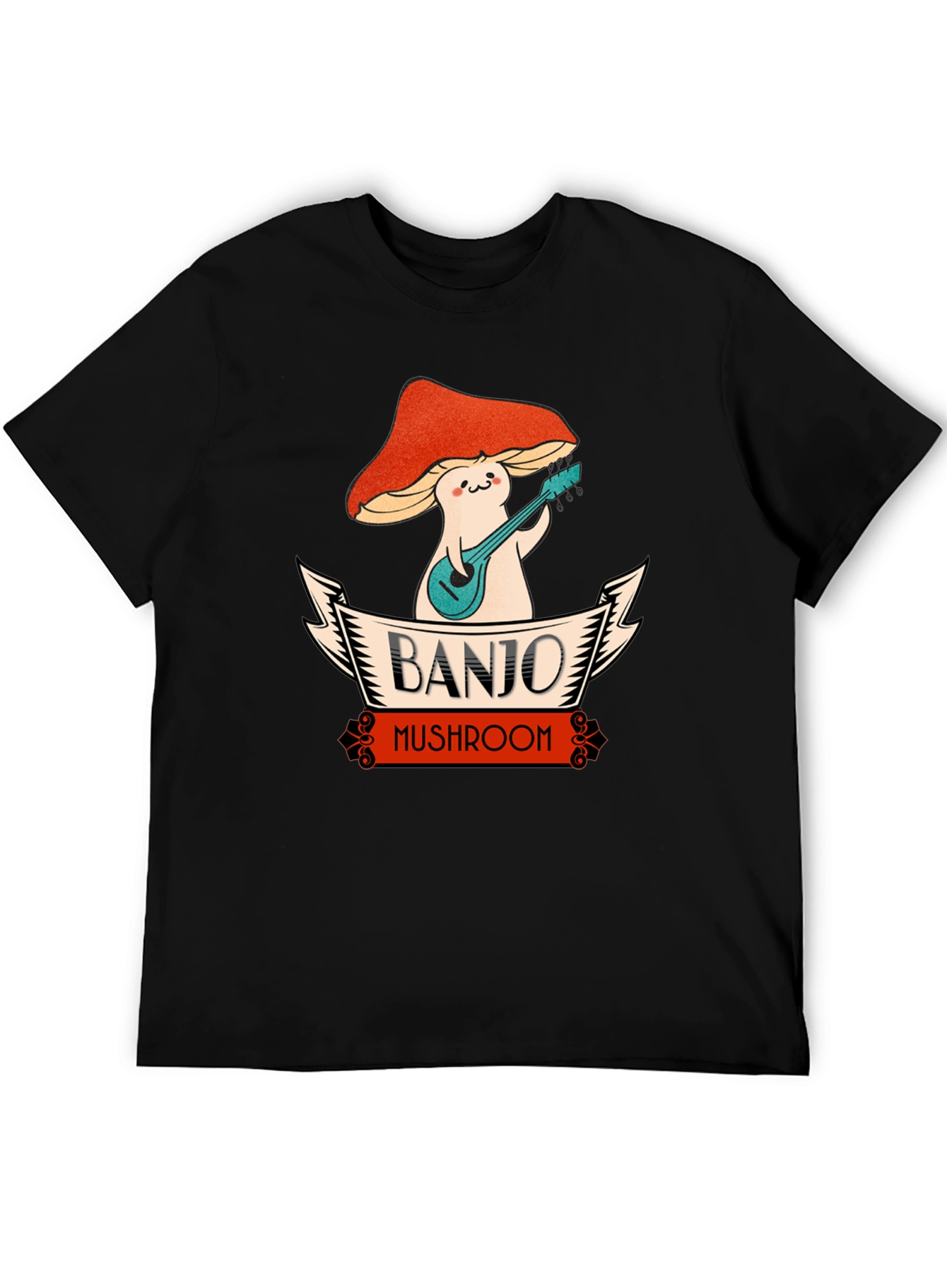 Banjo Mushroom Graphic T-Shirt