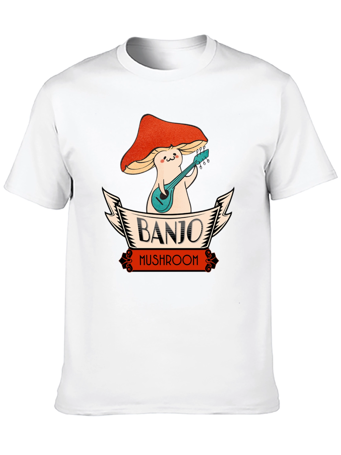 Banjo Mushroom Graphic T-Shirt