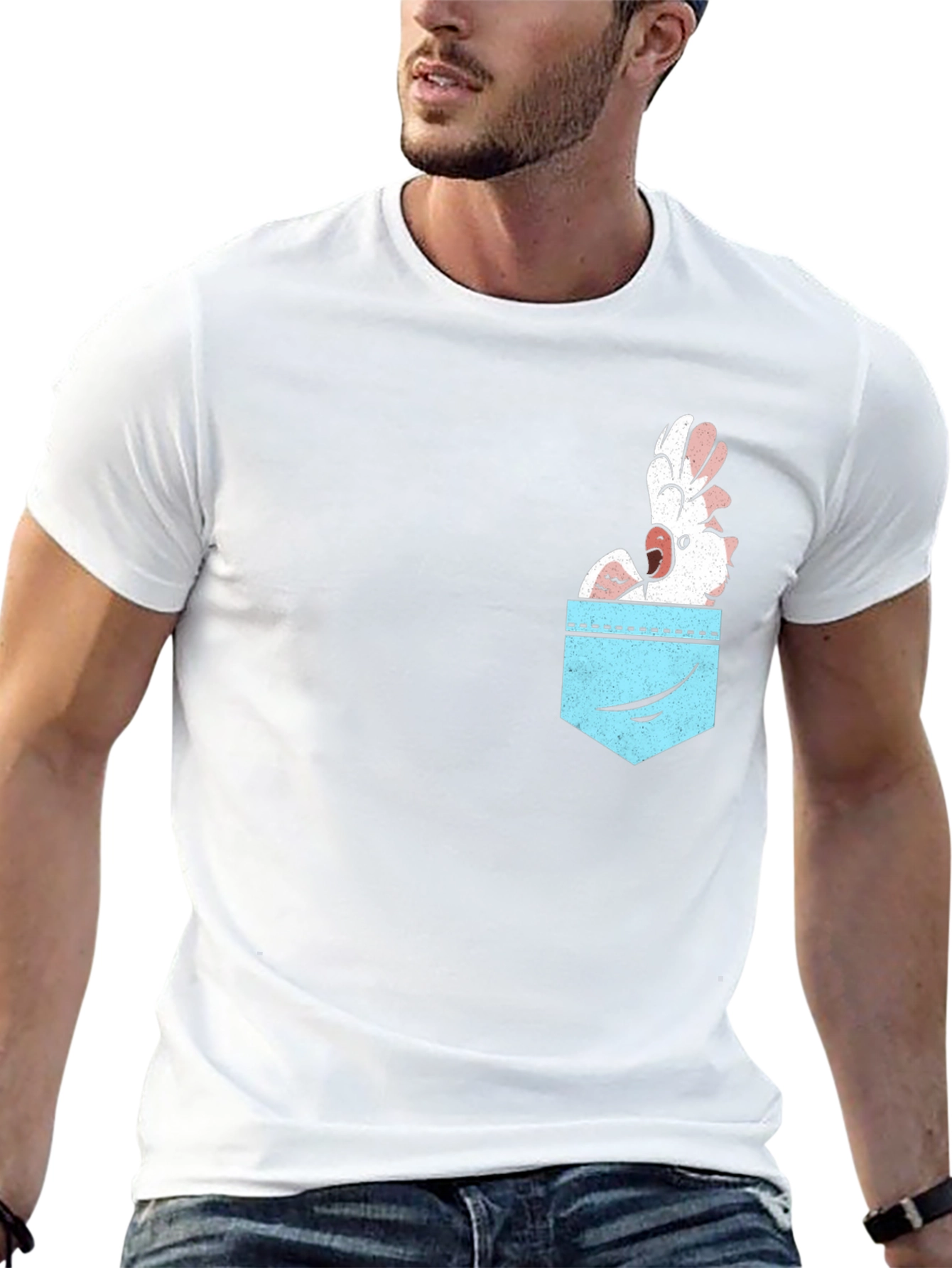 Cockatoo Pocket Graphic Tee - Bird Lovers Shirt