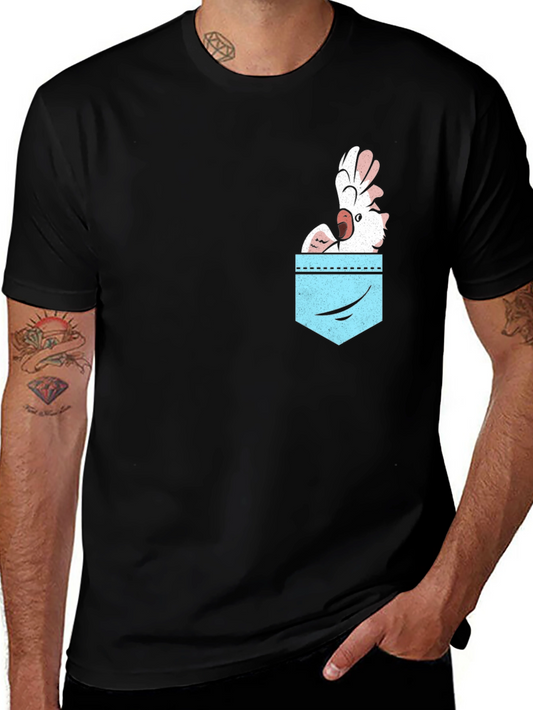 Cockatoo Pocket Graphic Tee - Bird Lovers Shirt