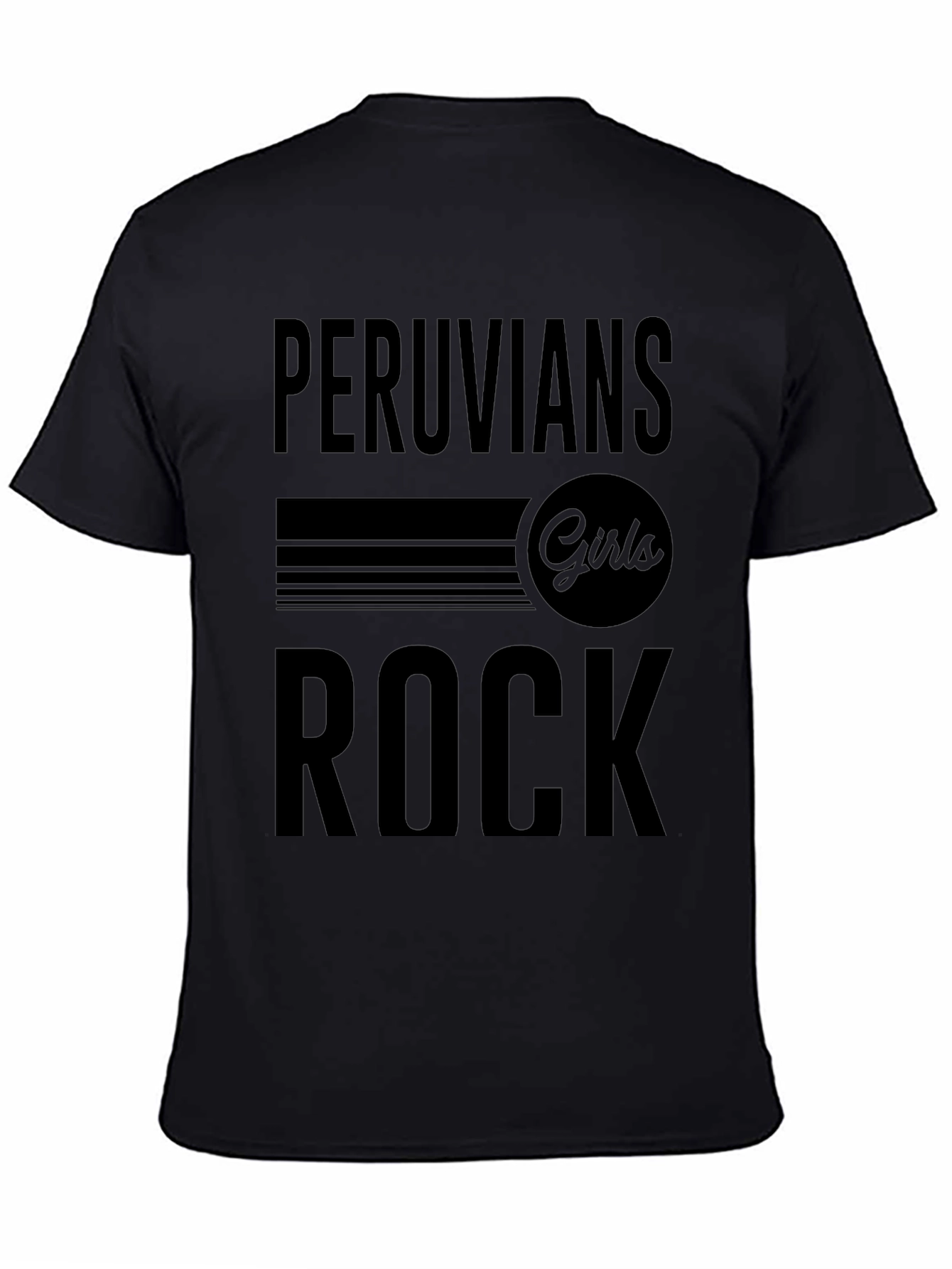 Peruvian Girls Rock T-Shirt - Black Crew Neck Tee