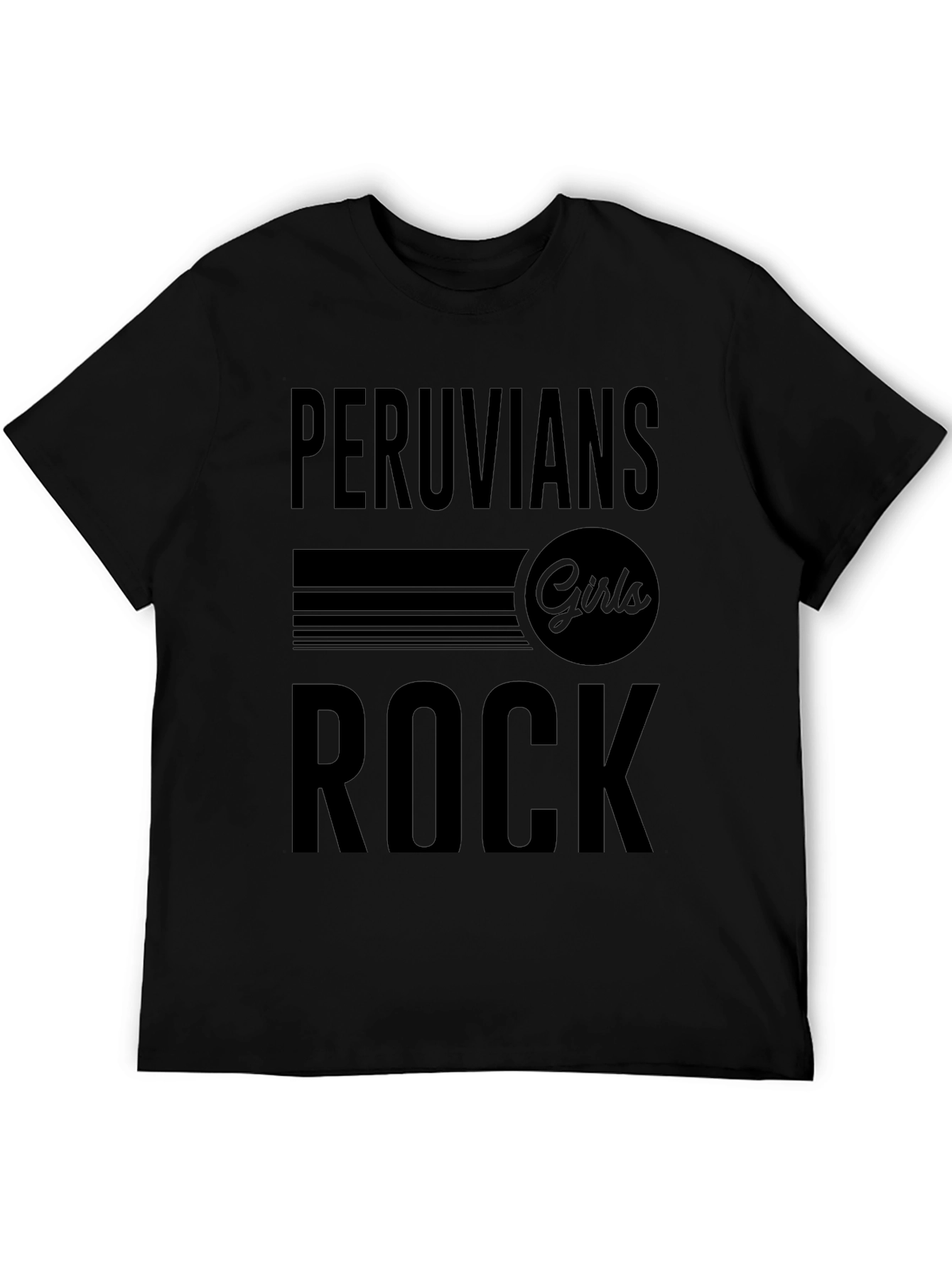 Peruvian Girls Rock T-Shirt - Black Crew Neck Tee