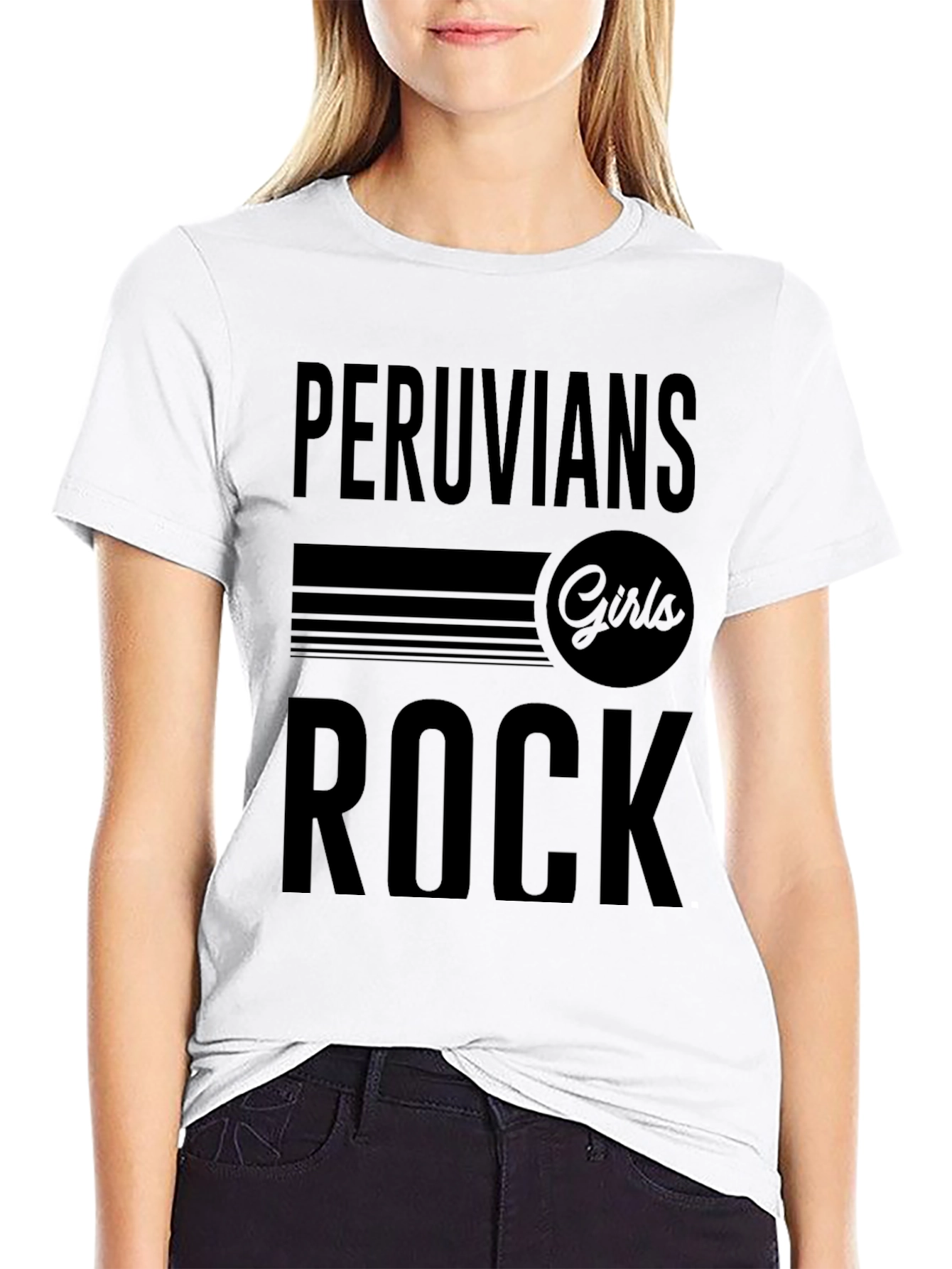 Peruvian Girls Rock T-Shirt - Black Crew Neck Tee