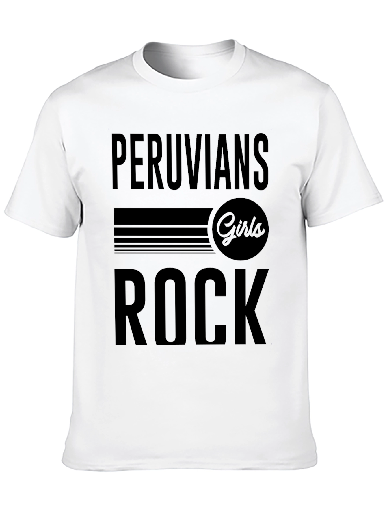 Peruvian Girls Rock T-Shirt - Black Crew Neck Tee