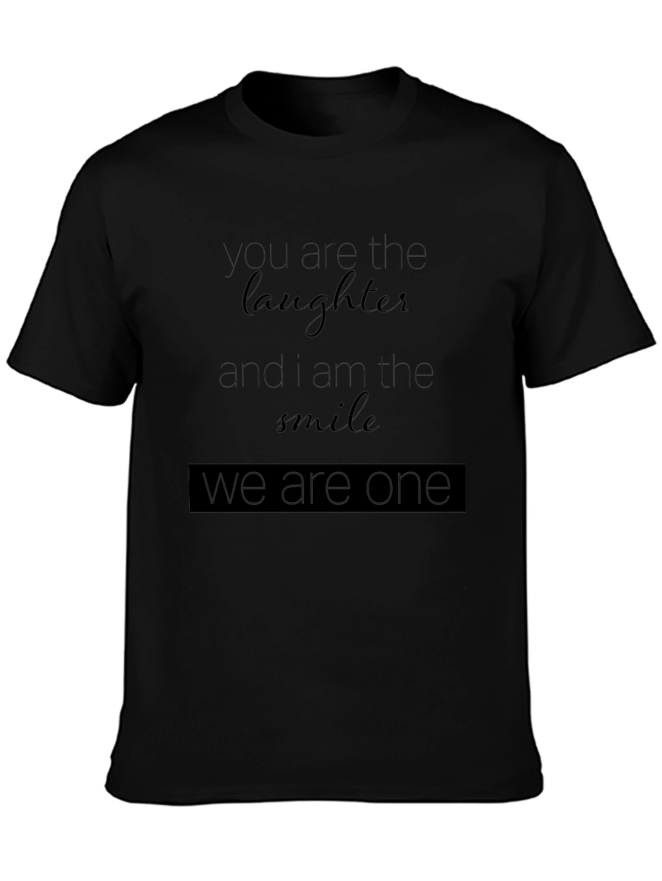 Laughter & Smile Graphic Tee - Black Unisex T-Shirt