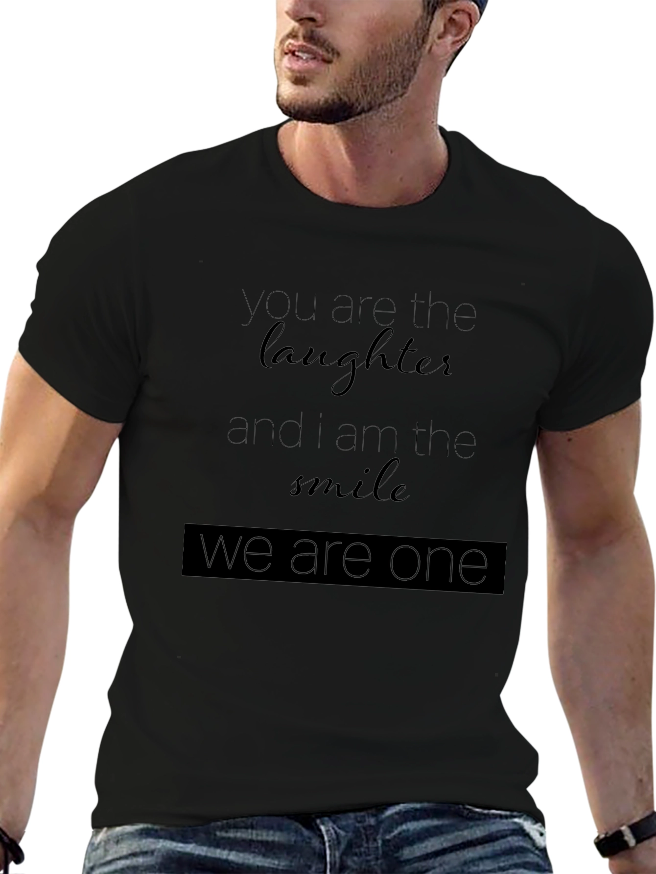 Laughter & Smile Graphic Tee - Black Unisex T-Shirt