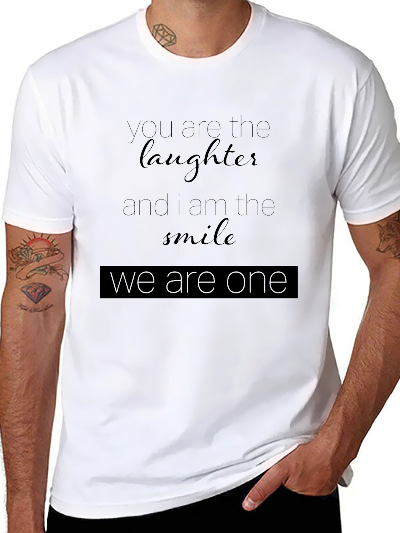 Laughter & Smile Graphic Tee - Black Unisex T-Shirt