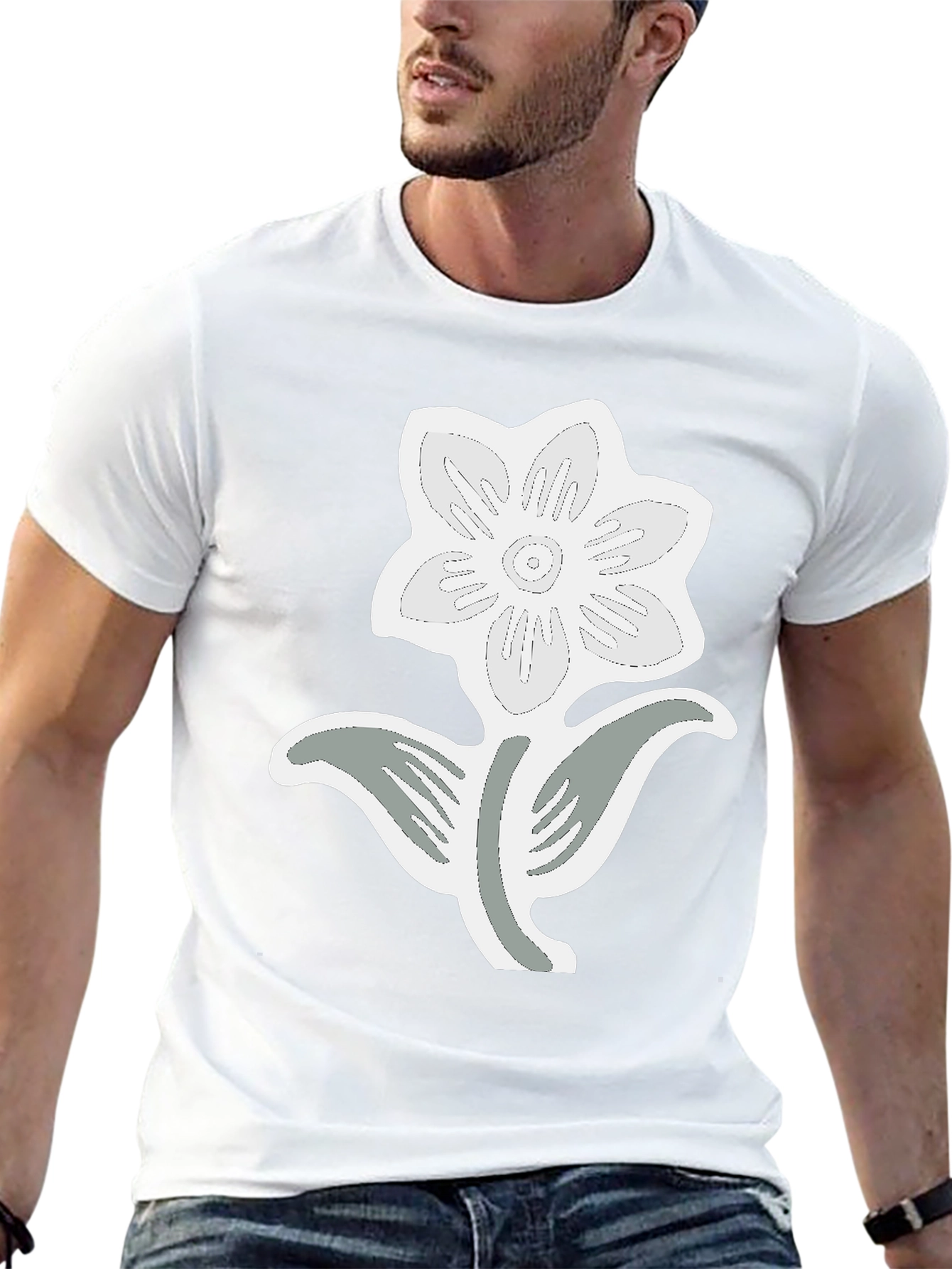 Black Flower Graphic Tee