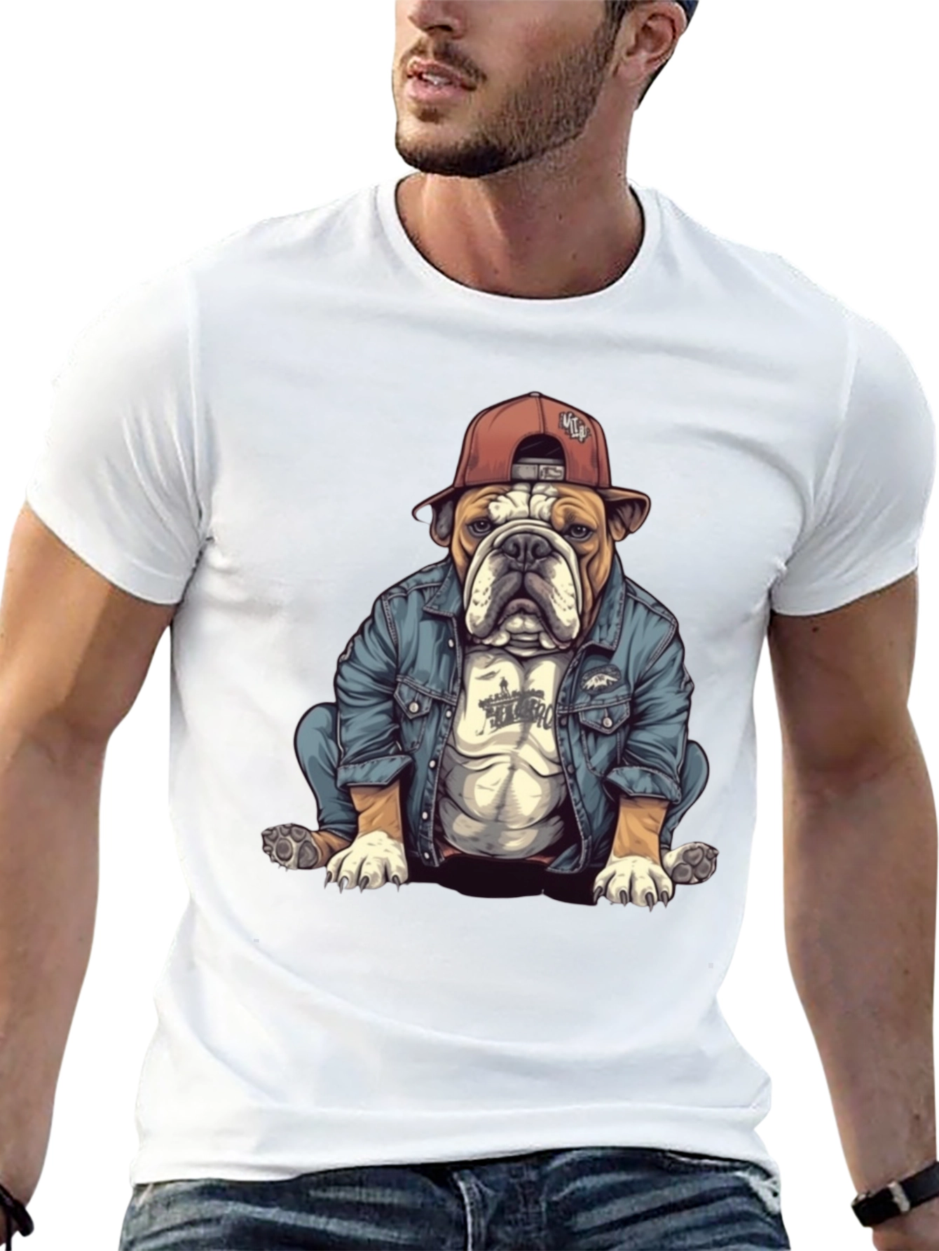 Bulldog Denim T-Shirt