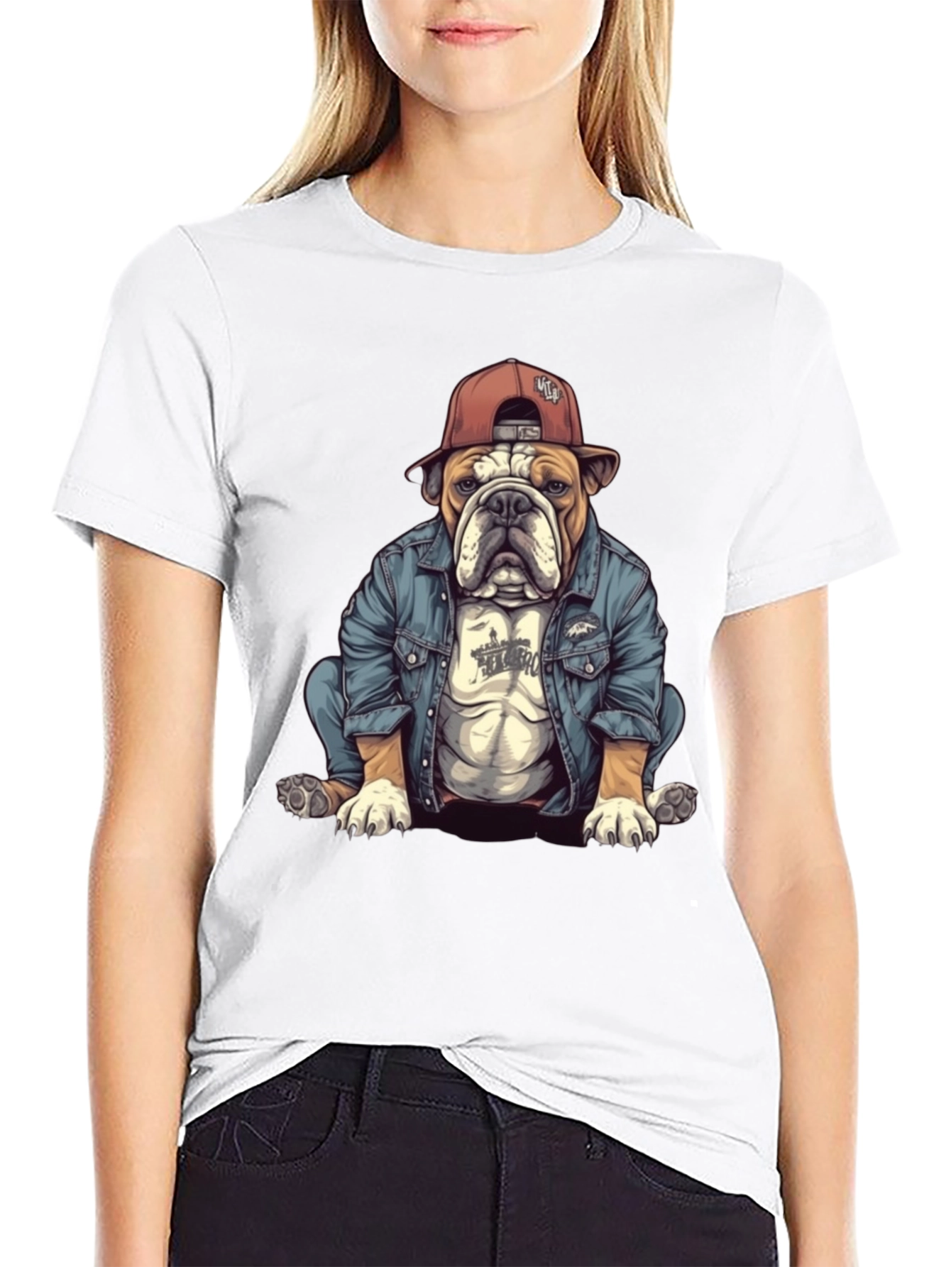 Bulldog Denim T-Shirt