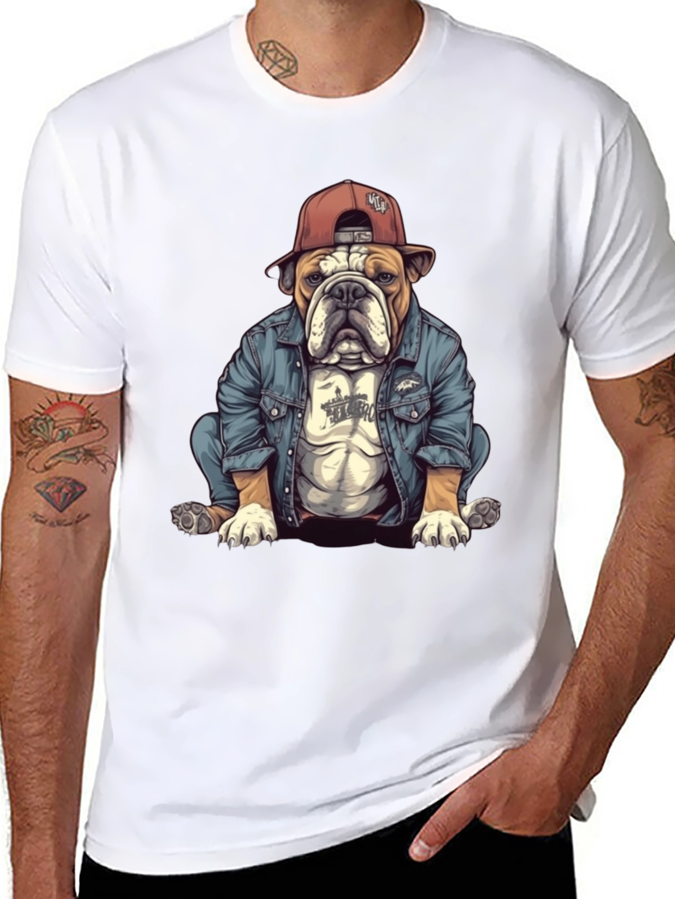 Bulldog Denim T-Shirt