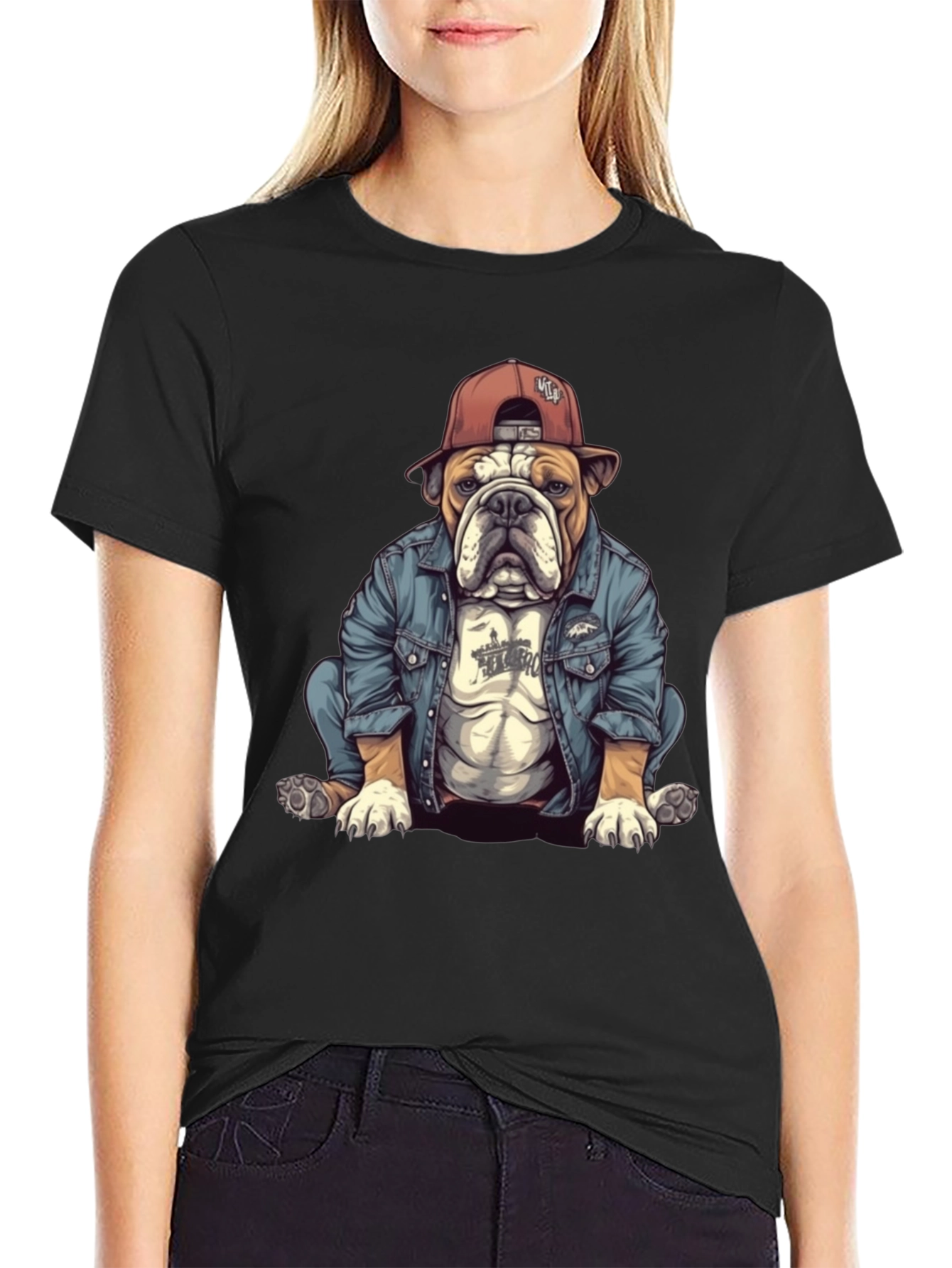 Bulldog Denim T-Shirt