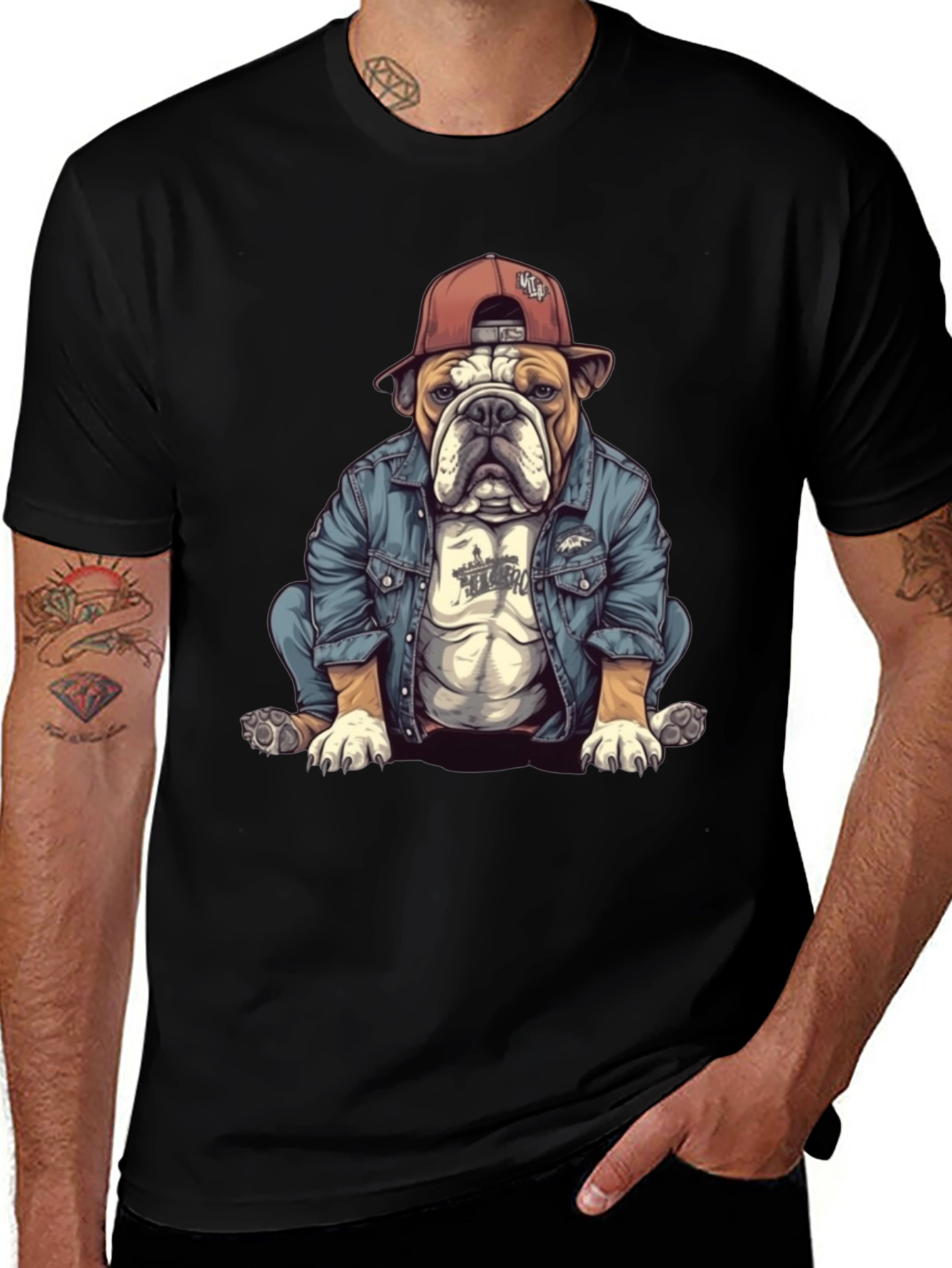 Bulldog Denim T-Shirt