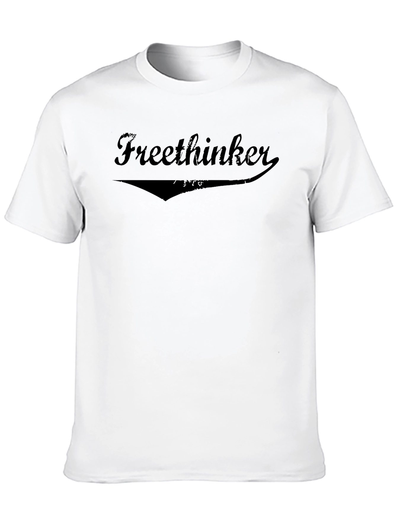 Freethinker Black Graphic Tee - Soft Cotton Blend