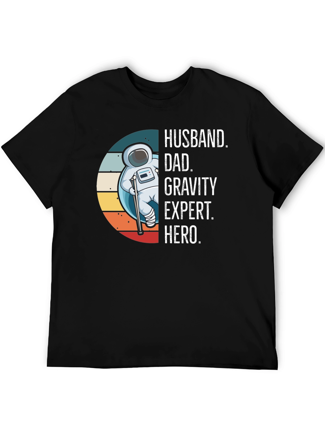 Husband Dad Gravity Expert Hero Graphic Tee