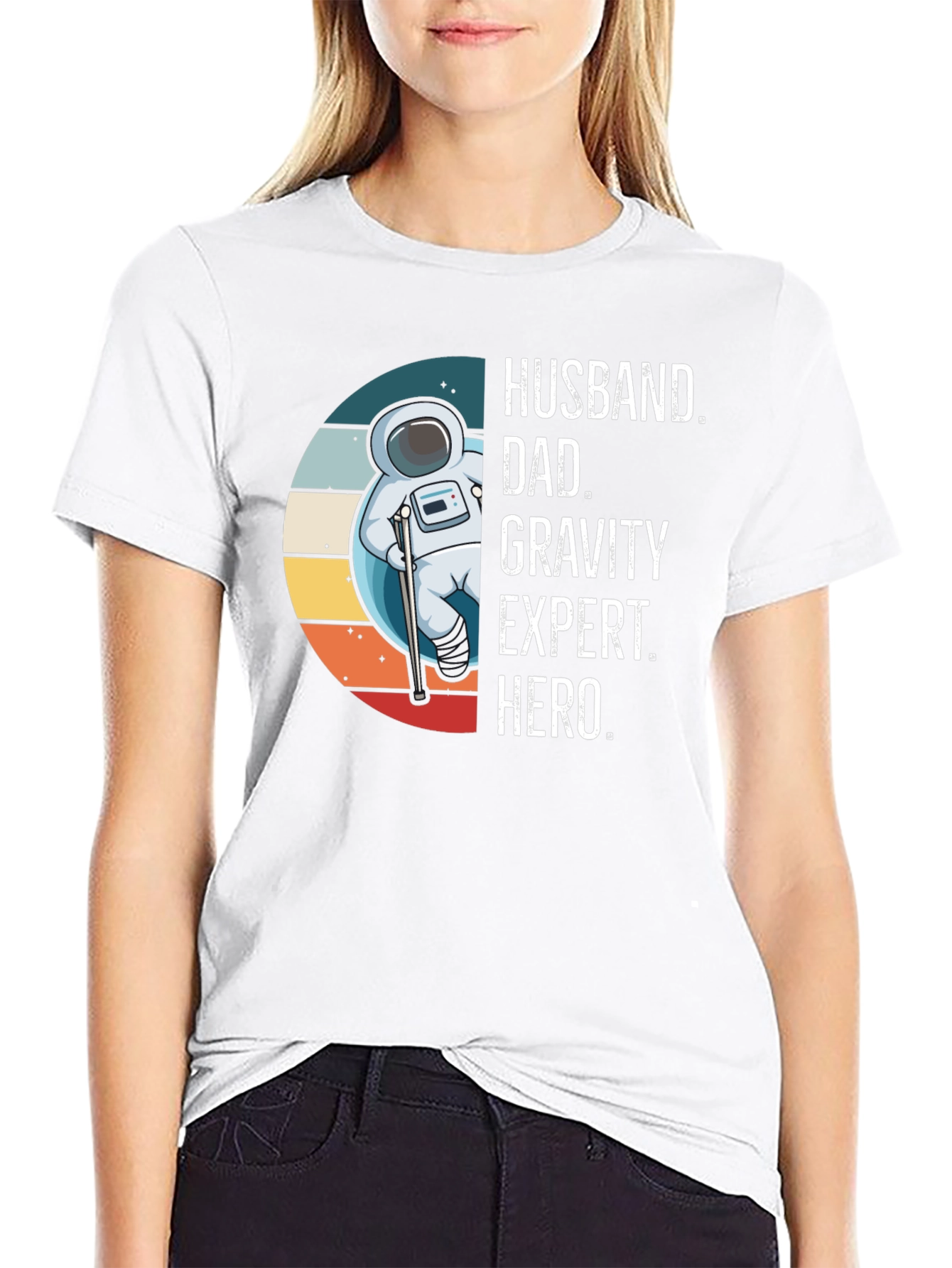 Husband Dad Gravity Expert Hero Graphic Tee