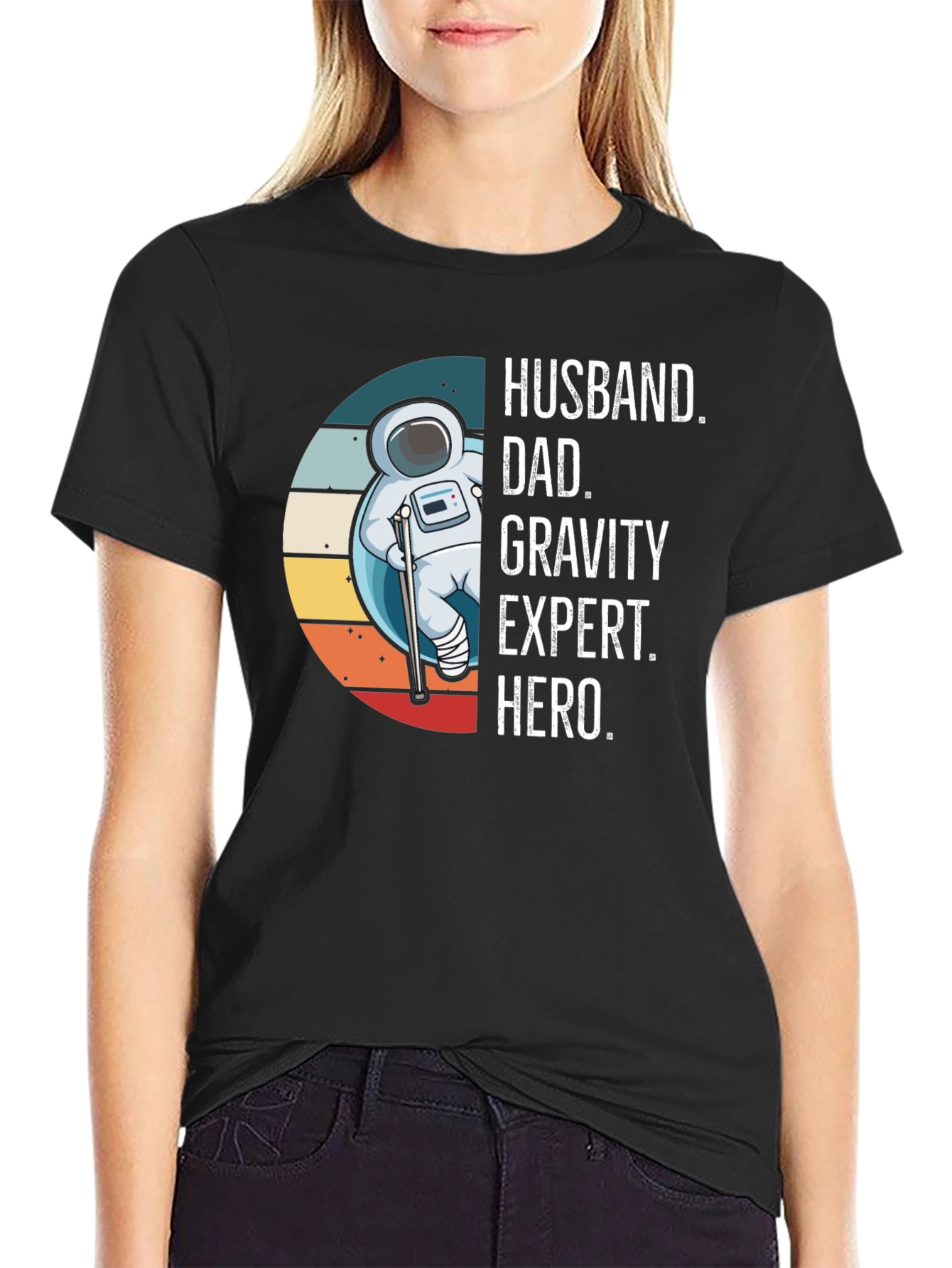 Husband Dad Gravity Expert Hero Graphic Tee