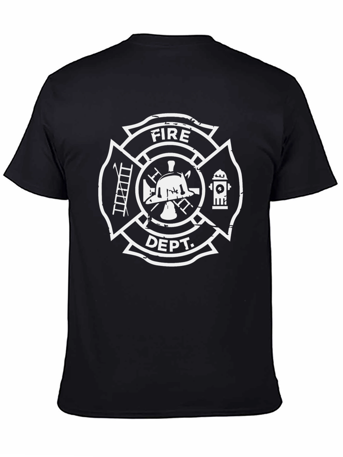 Fire Dept. Maltese Cross Graphic T-Shirt