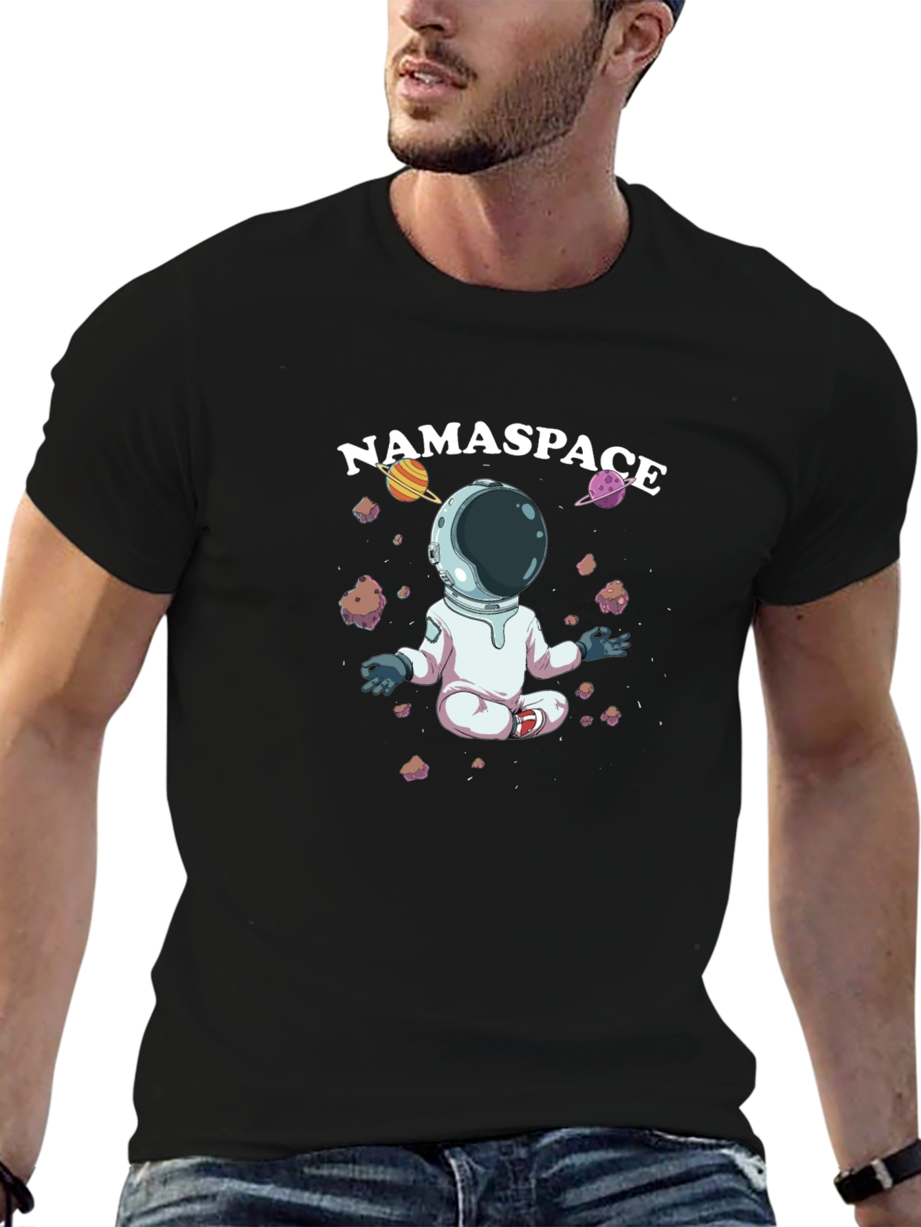 Namasté Space Black T-Shirt