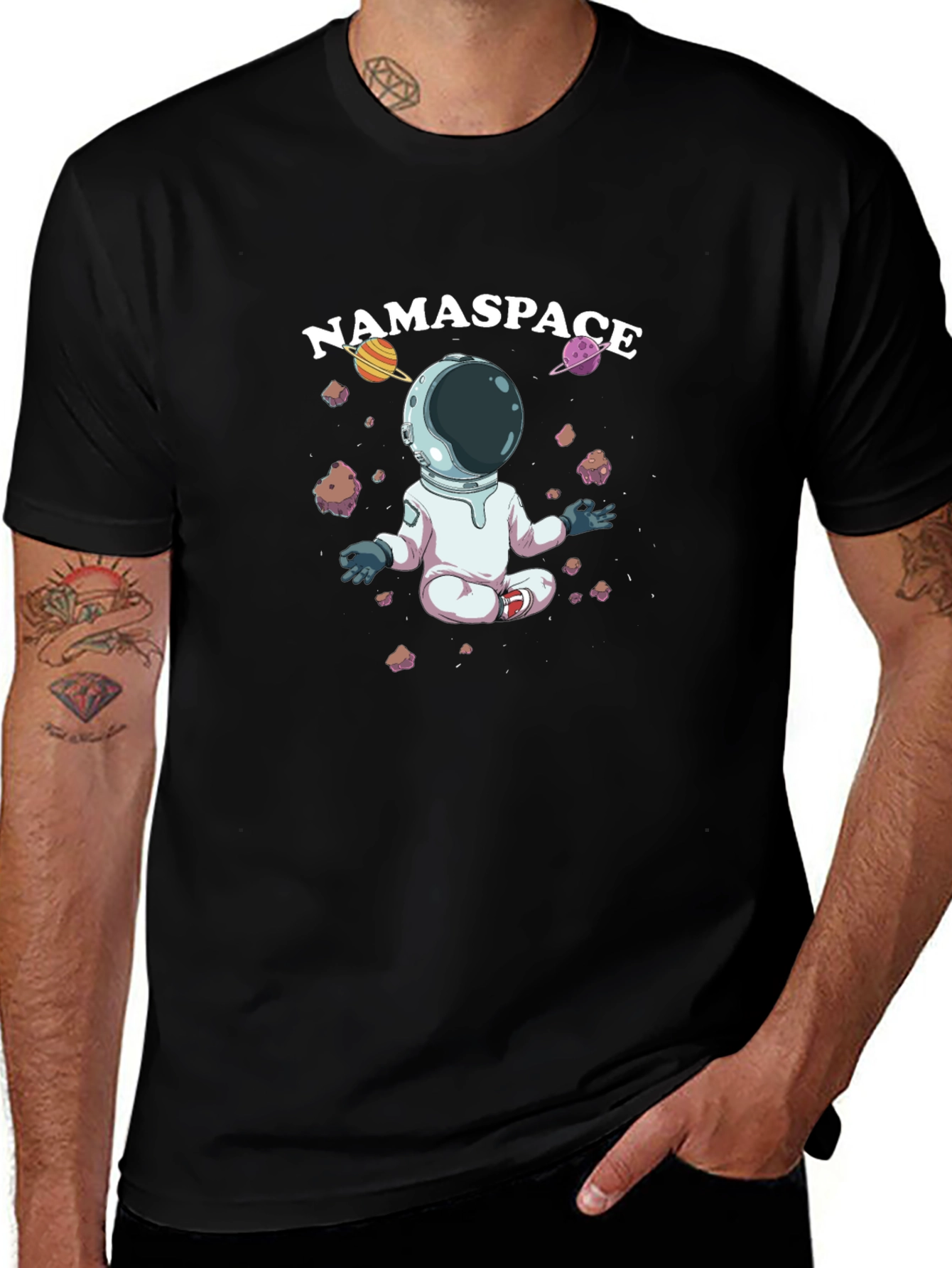 Namasté Space Black T-Shirt
