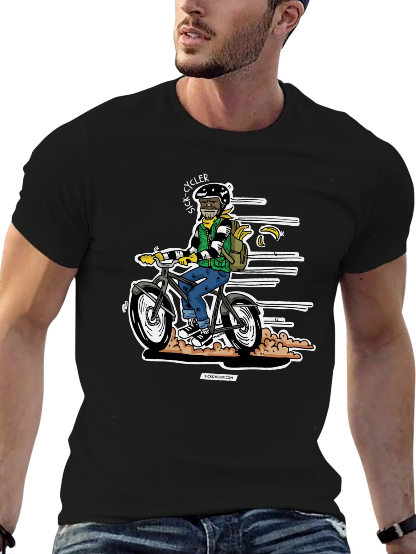 Sick Cycler Black Graphic Tee