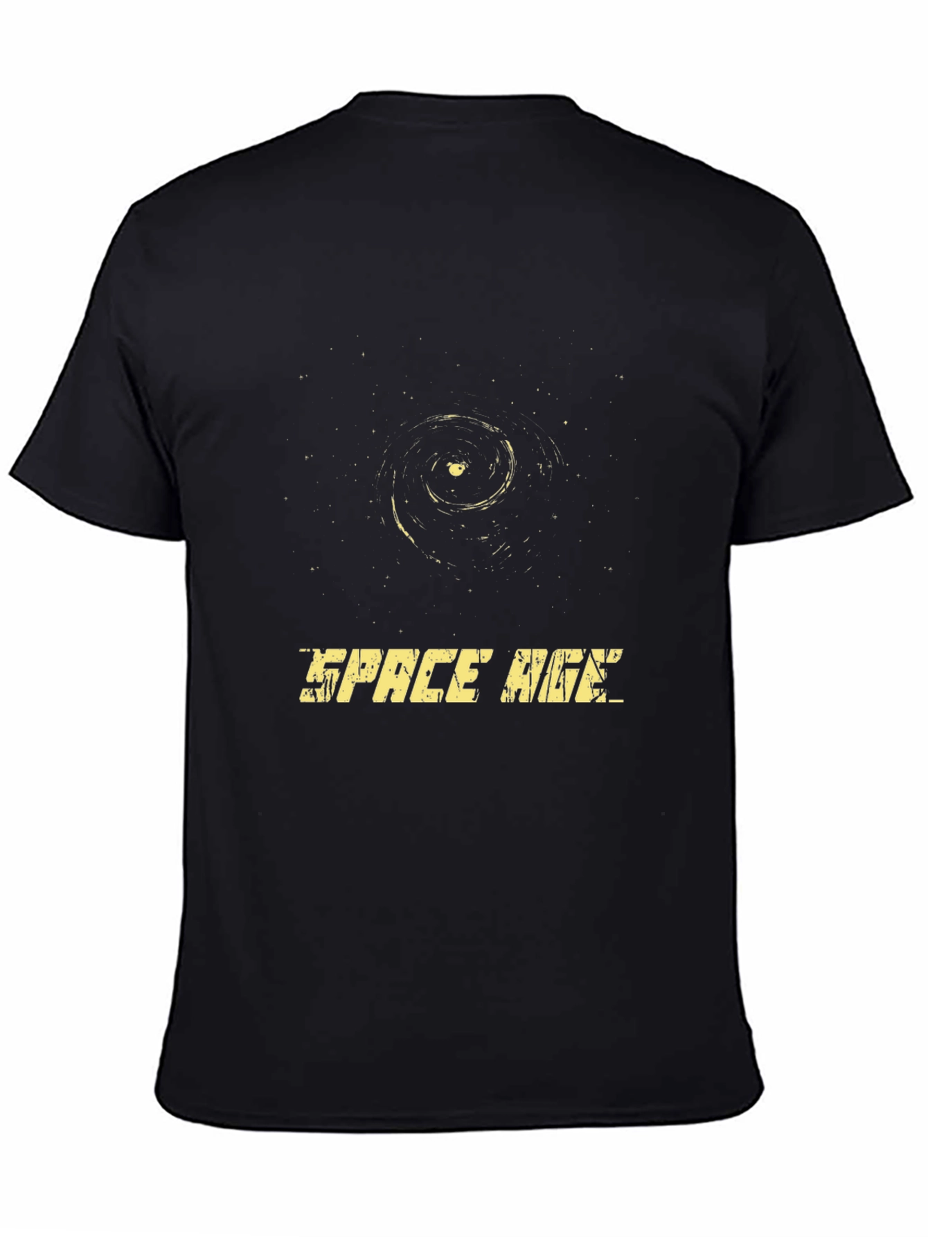 Space Age Black T-Shirt - Galaxy Graphic Tee