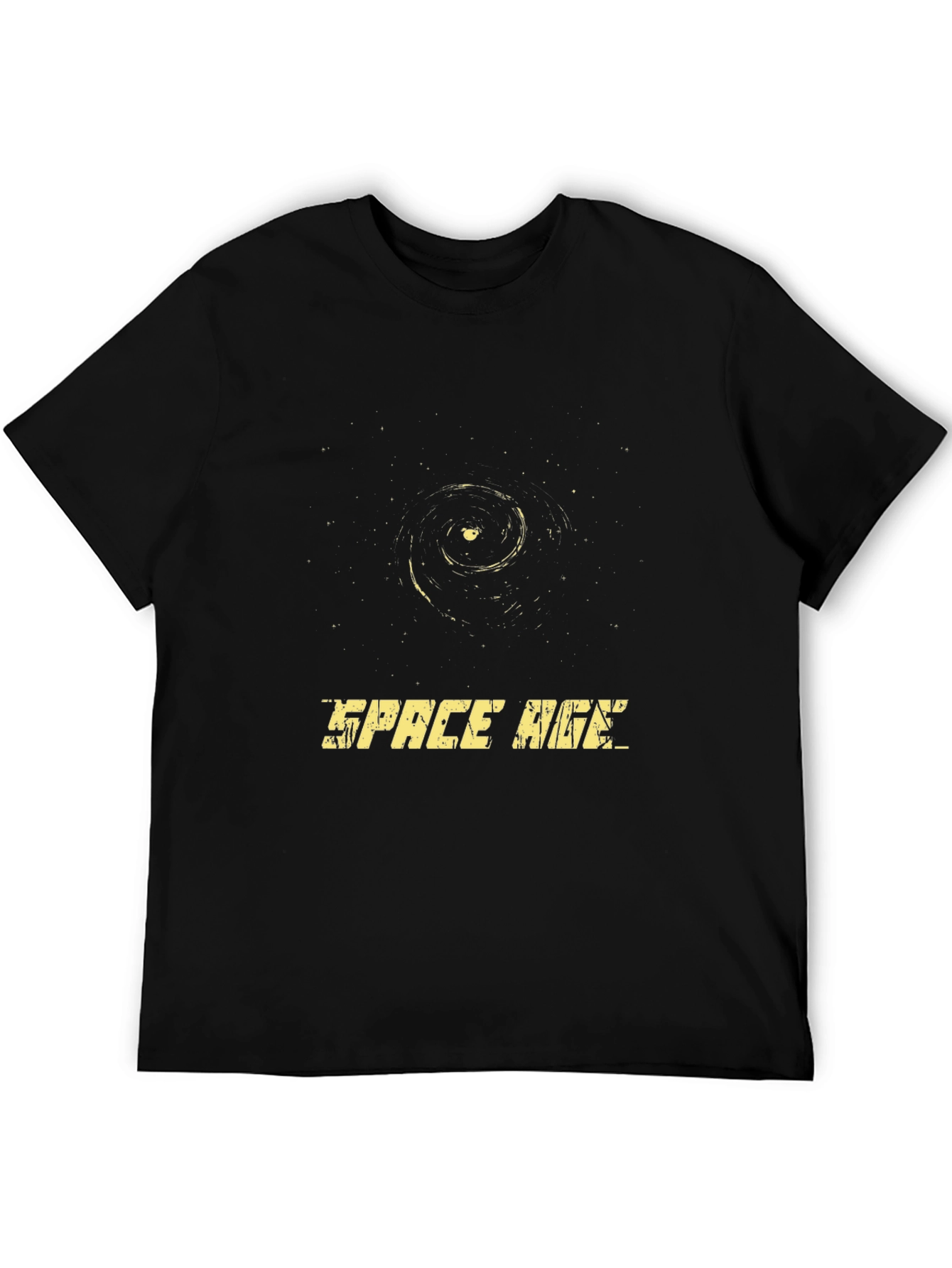 Space Age Black T-Shirt - Galaxy Graphic Tee