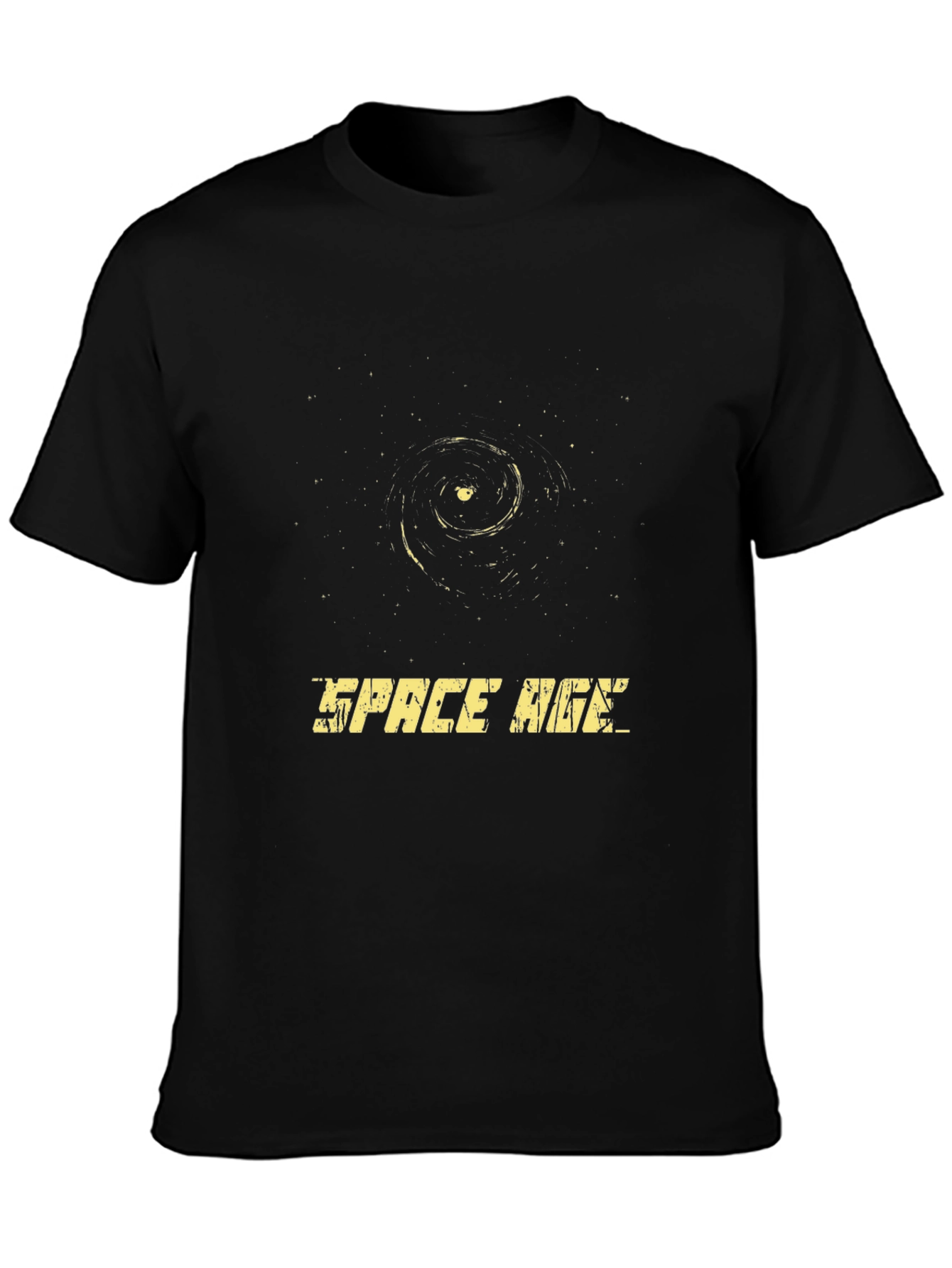 Space Age Black T-Shirt - Galaxy Graphic Tee