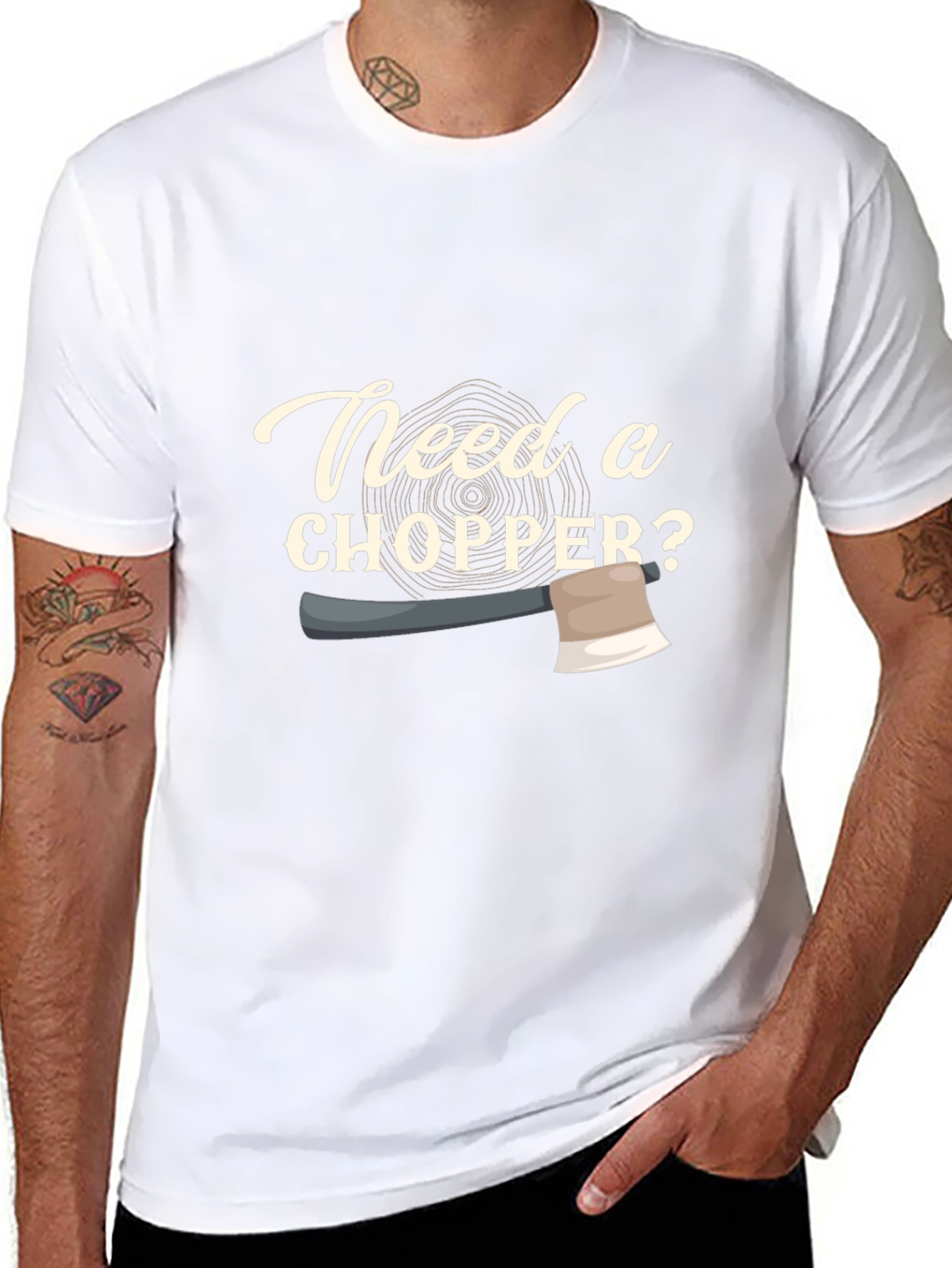 Need a Chopper? Graphic Tee - Lumberjack Style