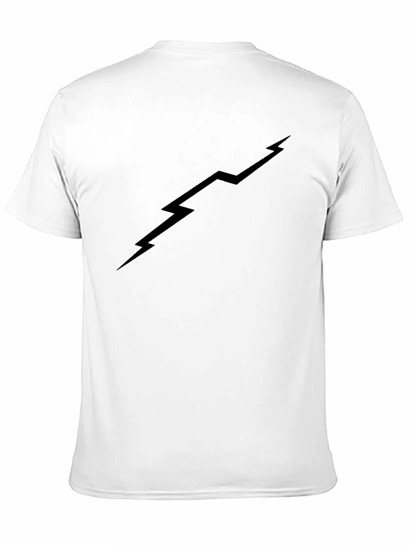 Black Lightning Bolt Graphic T-Shirt