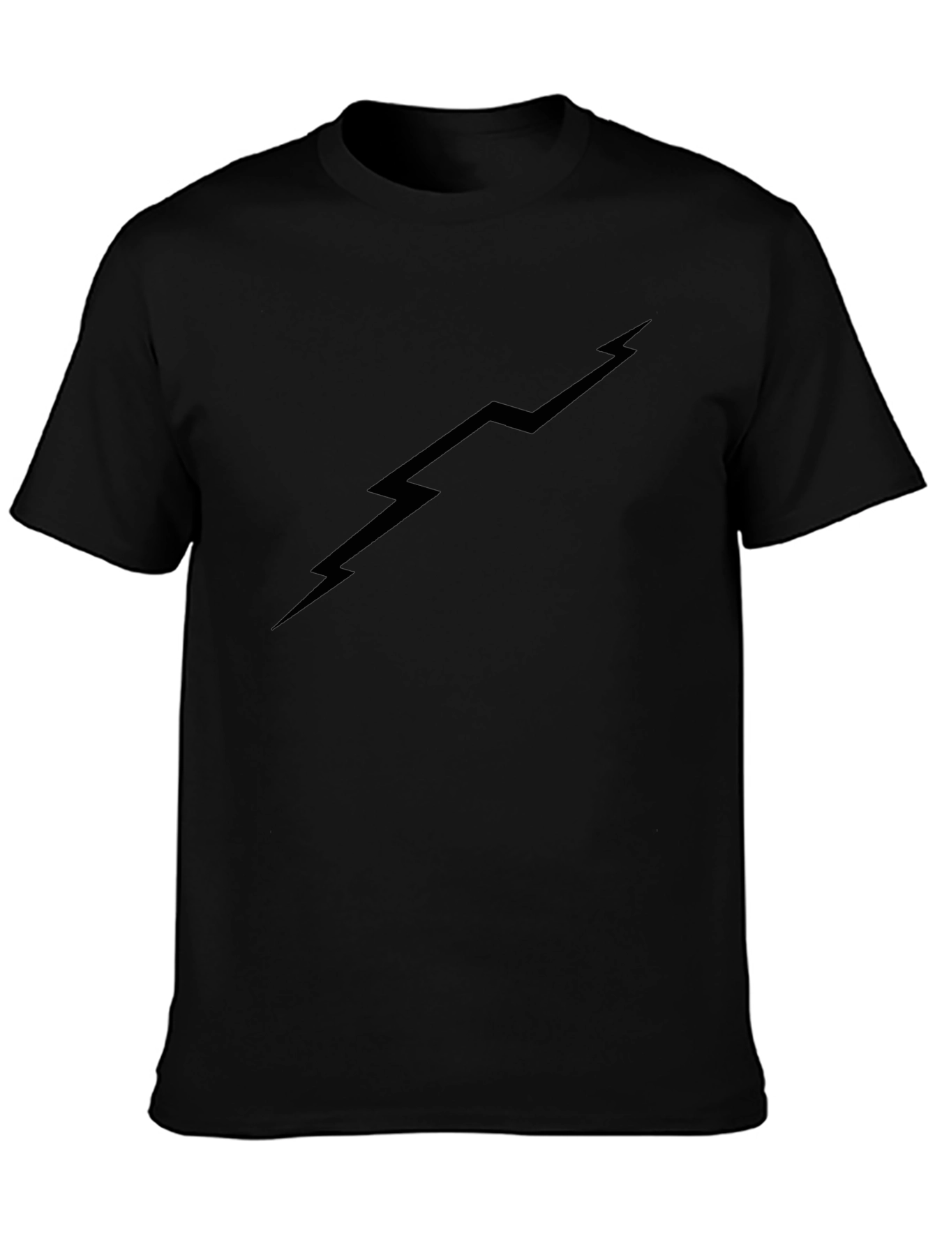 Black Lightning Bolt Graphic T-Shirt