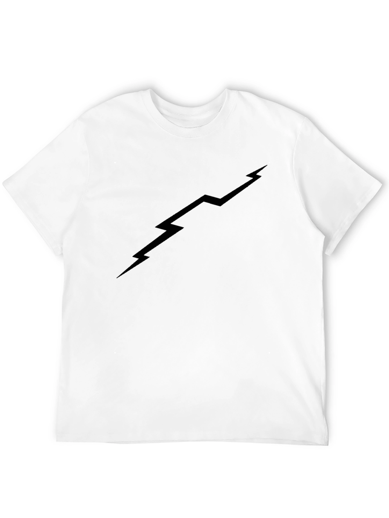 Black Lightning Bolt Graphic T-Shirt