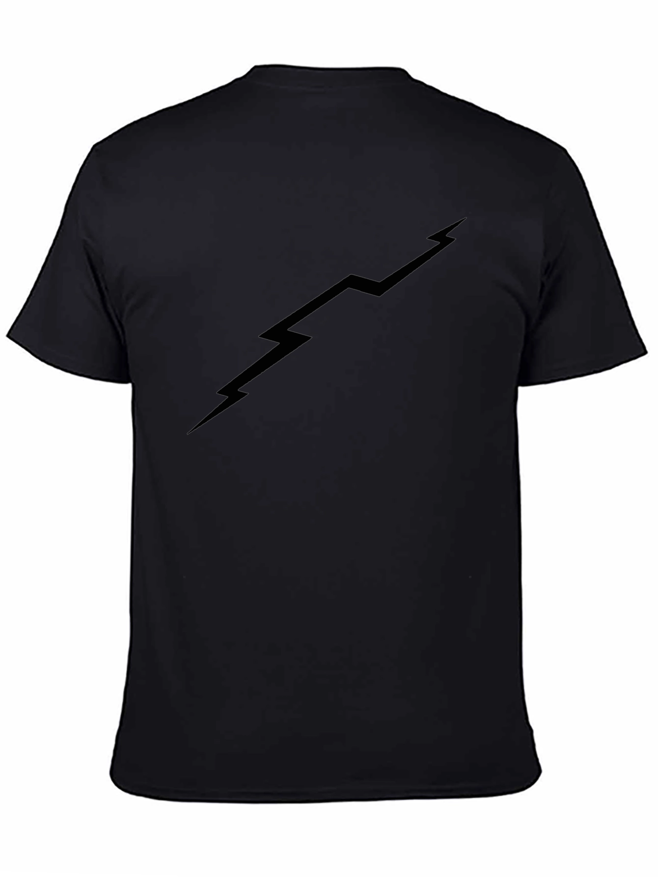 Black Lightning Bolt Graphic T-Shirt