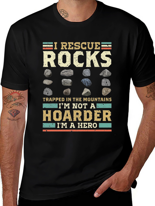 I Rescue Rocks T-Shirt - Geologist Hero Tee