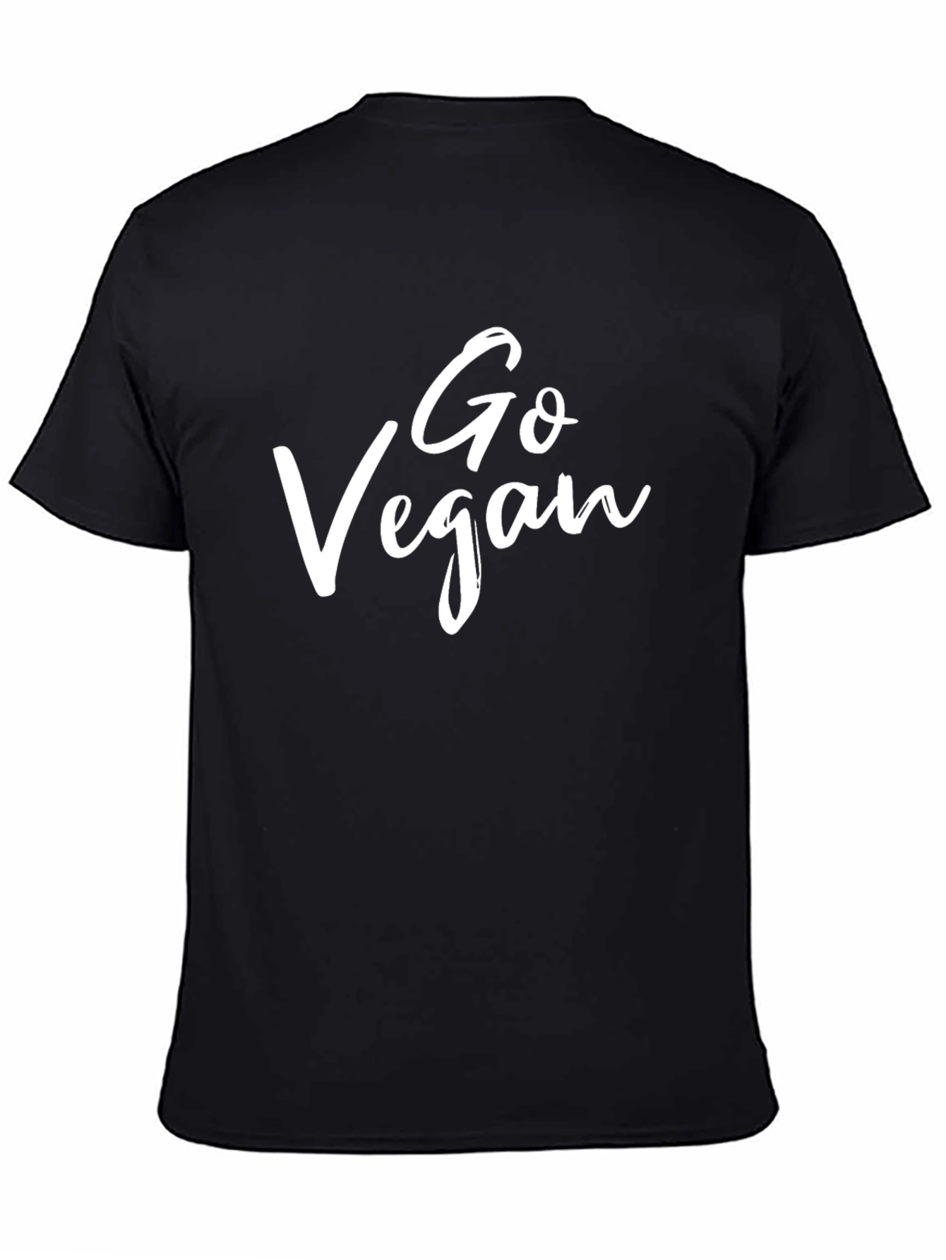 Go Vegan Black T-Shirt - Stylish Vegan Statement Tee