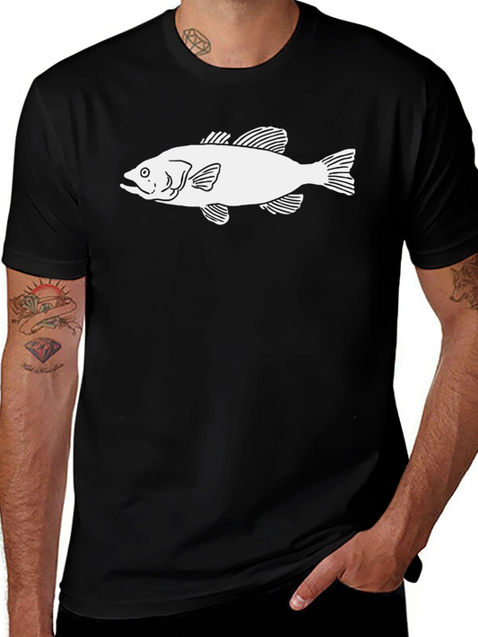 Bass Fish Graphic T-Shirt - Stylish Mens Tee