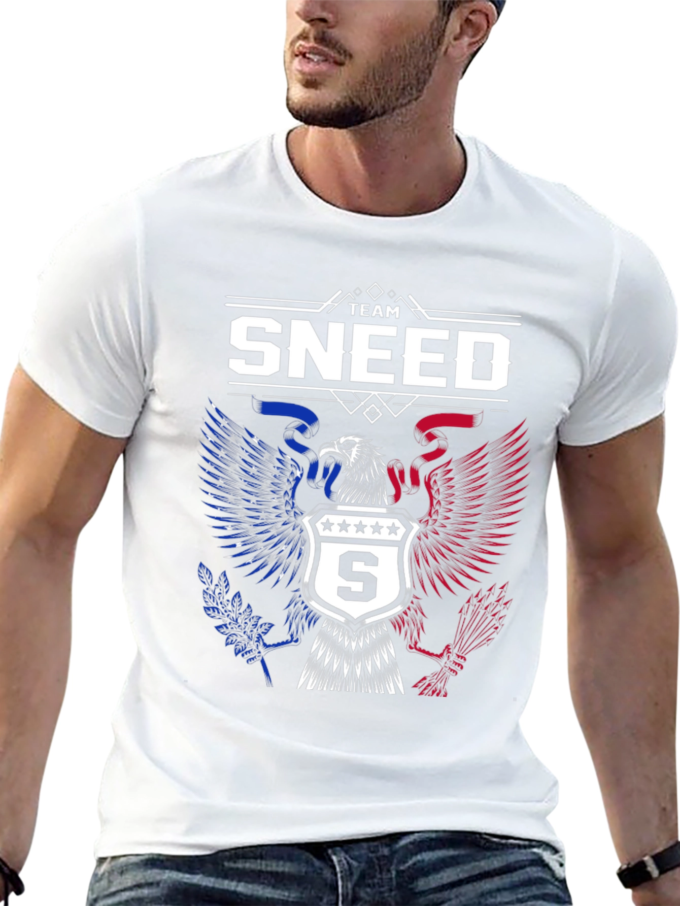 Team Sneed Patriotic Eagle Black T-Shirt