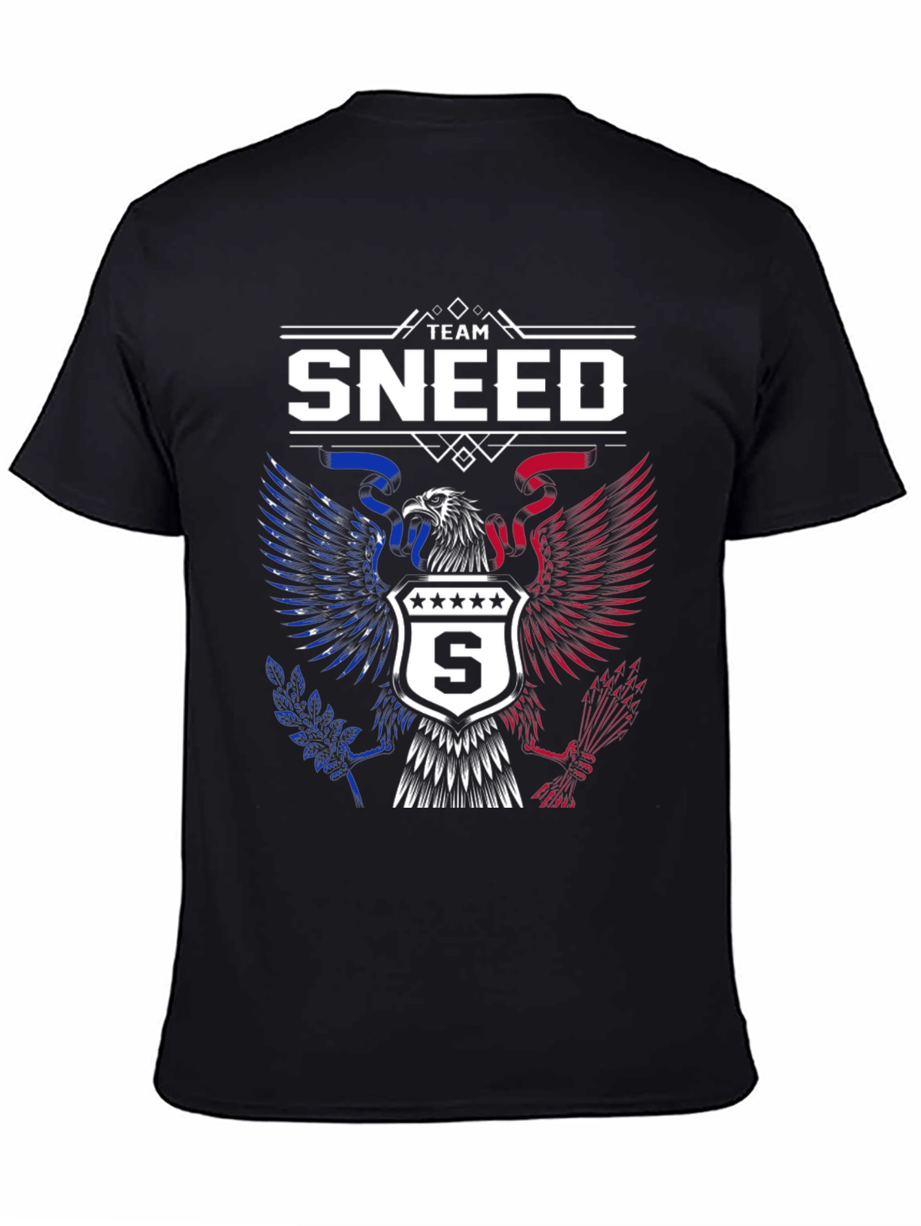 Team Sneed Patriotic Eagle Black T-Shirt