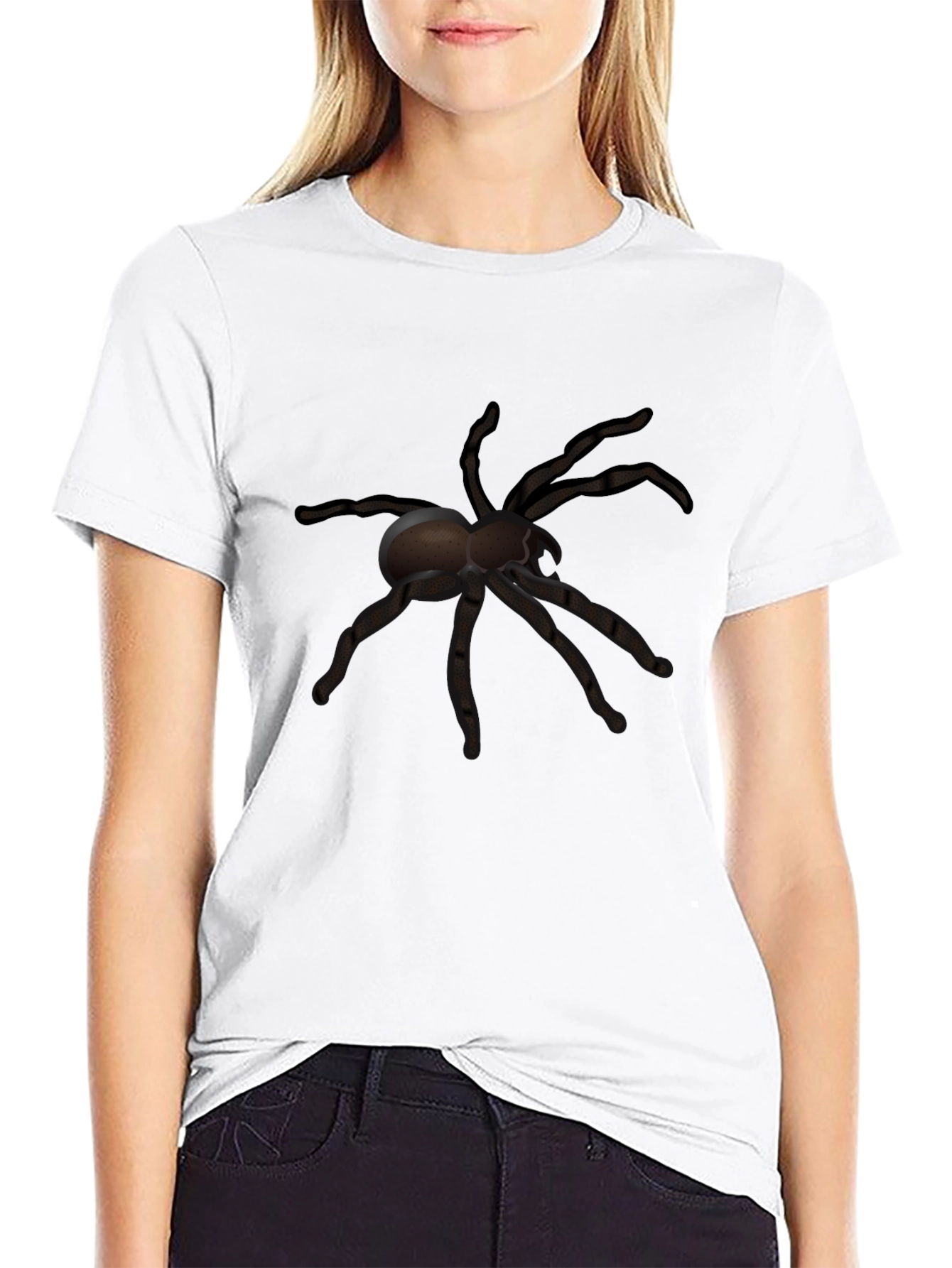 Creepy Crawly Spider Graphic Tee - Black