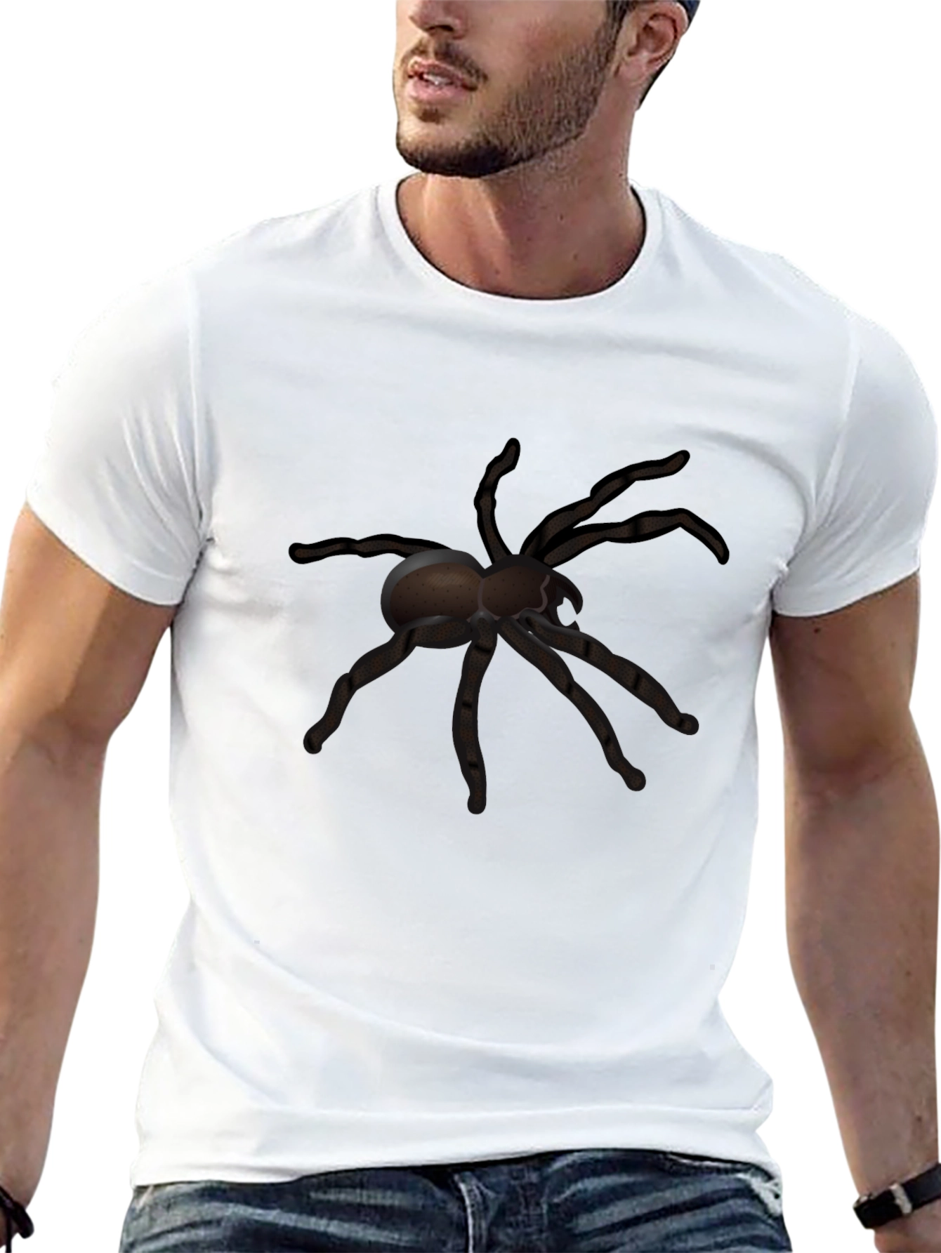 Creepy Crawly Spider Graphic Tee - Black