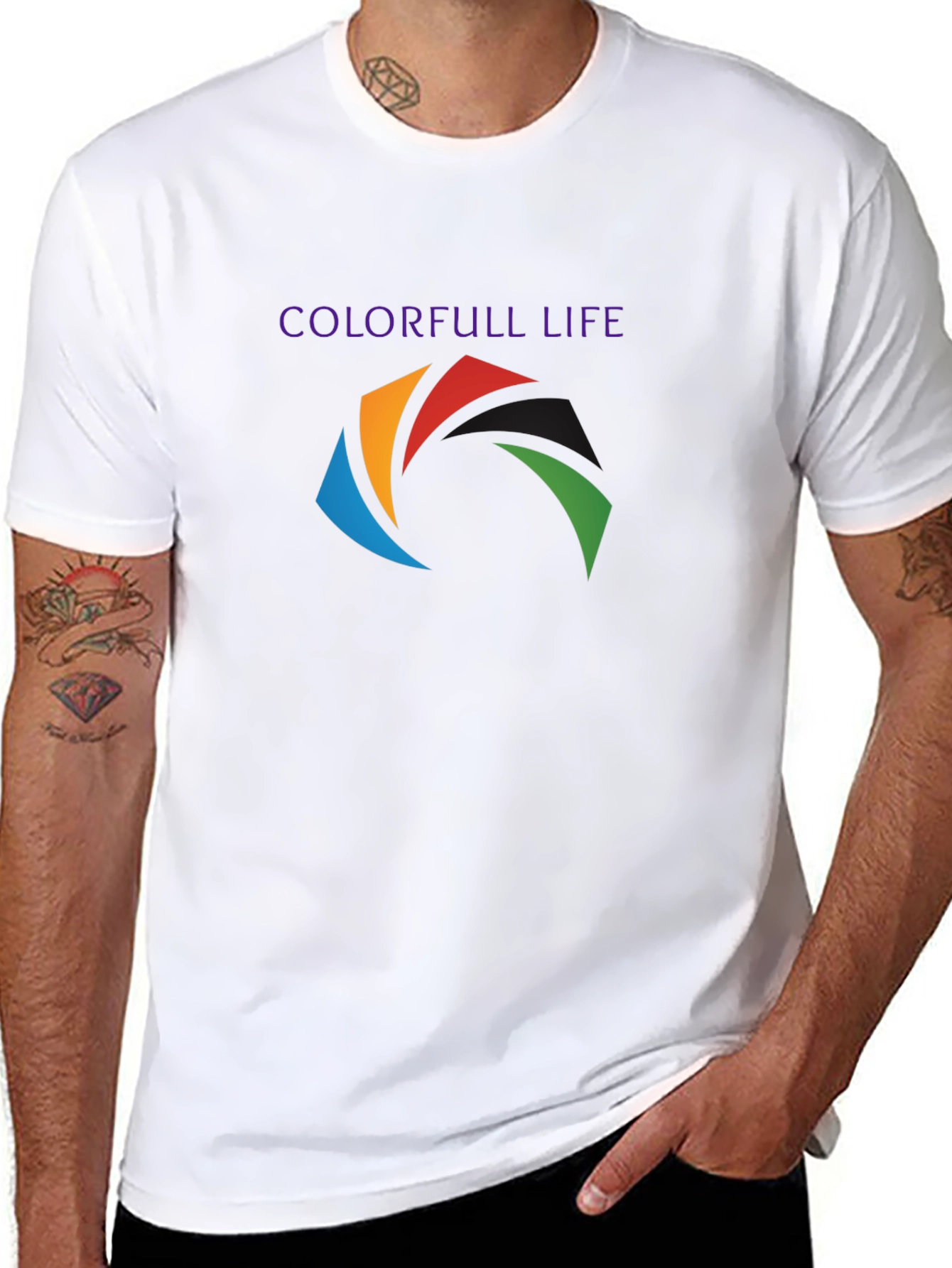Colorful Life Graphic T-Shirt