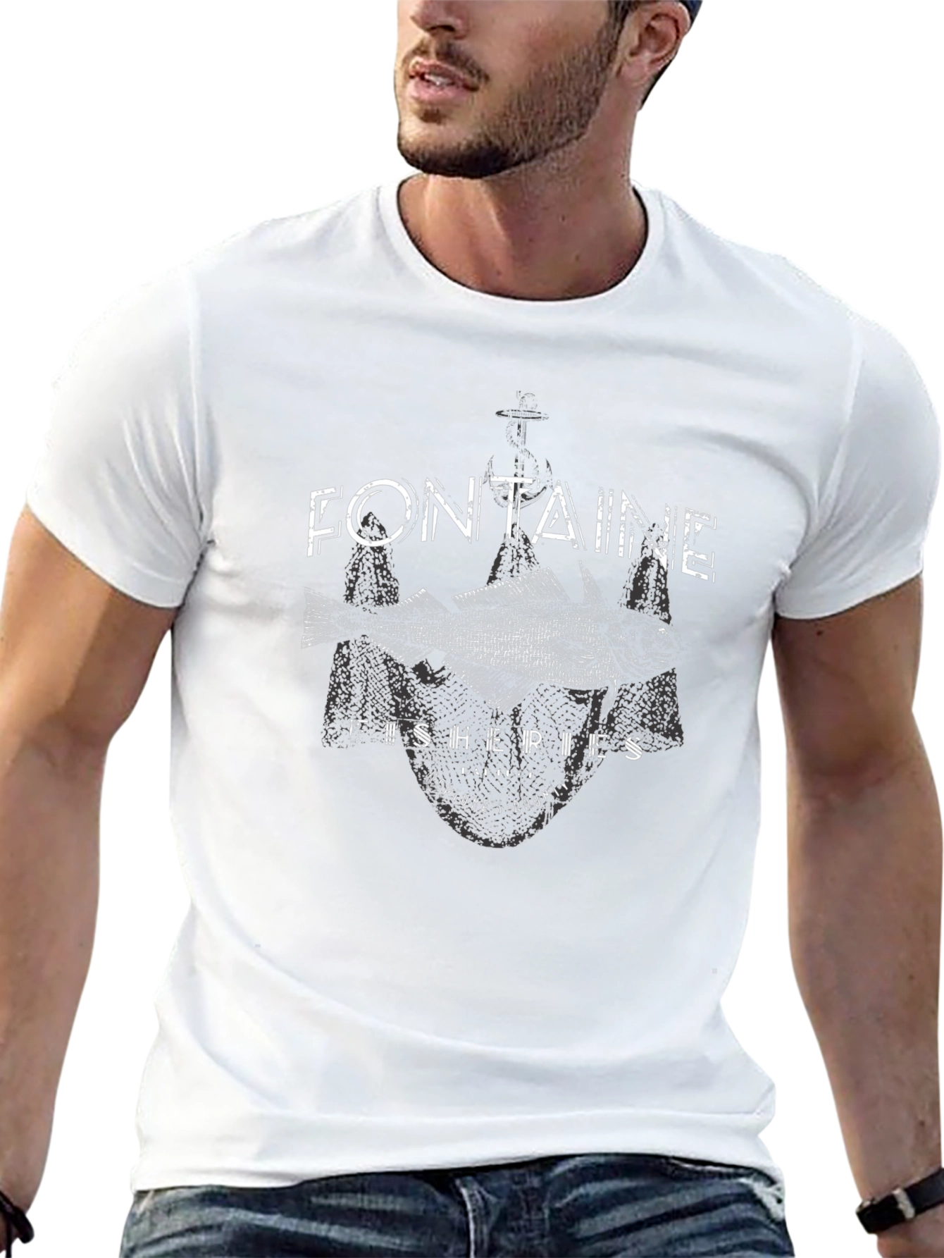 Fontaine Fisheries Graphic T-Shirt - Black Cotton Tee