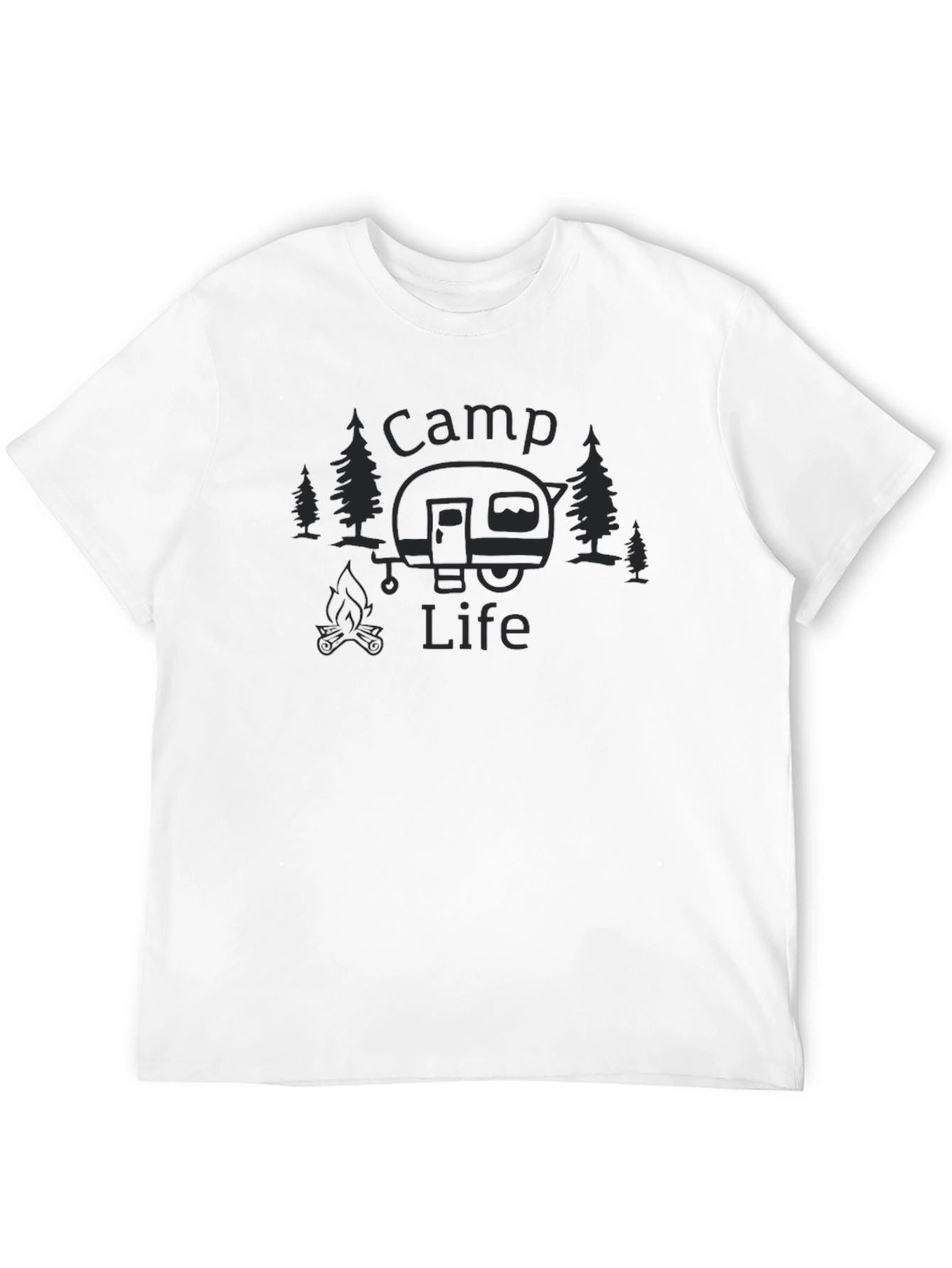 Camp Life Black Graphic T-Shirt