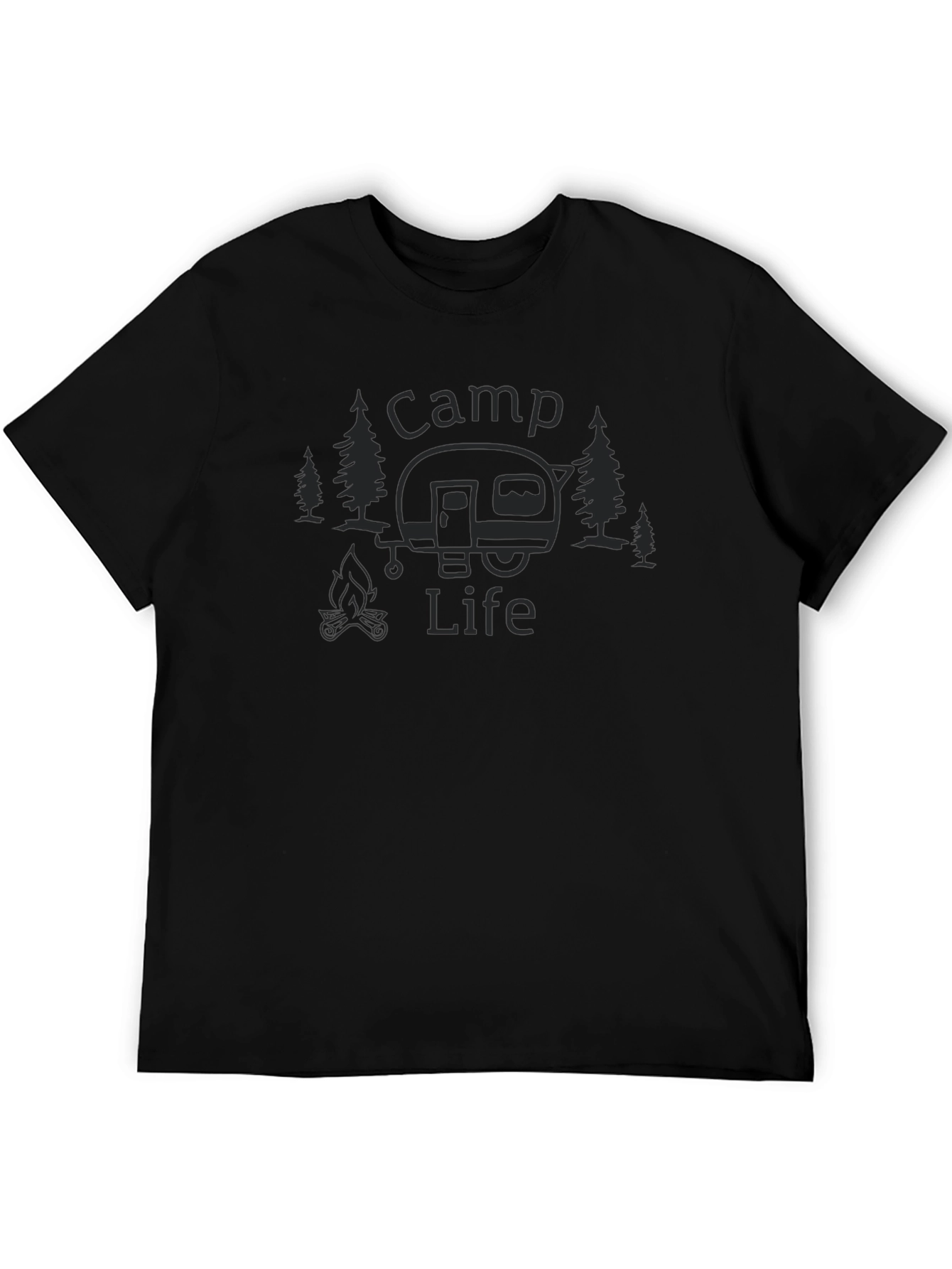 Camp Life Black Graphic T-Shirt