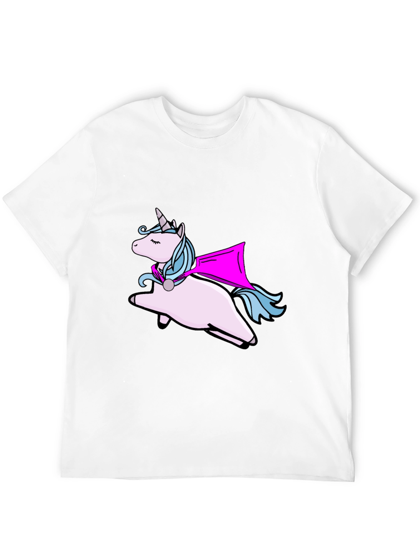 Unicorn Superhero Black T-Shirt