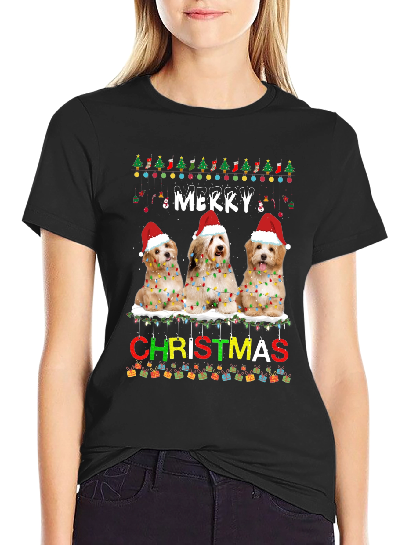 Merry Christmas Dogs Unisex T-Shirt